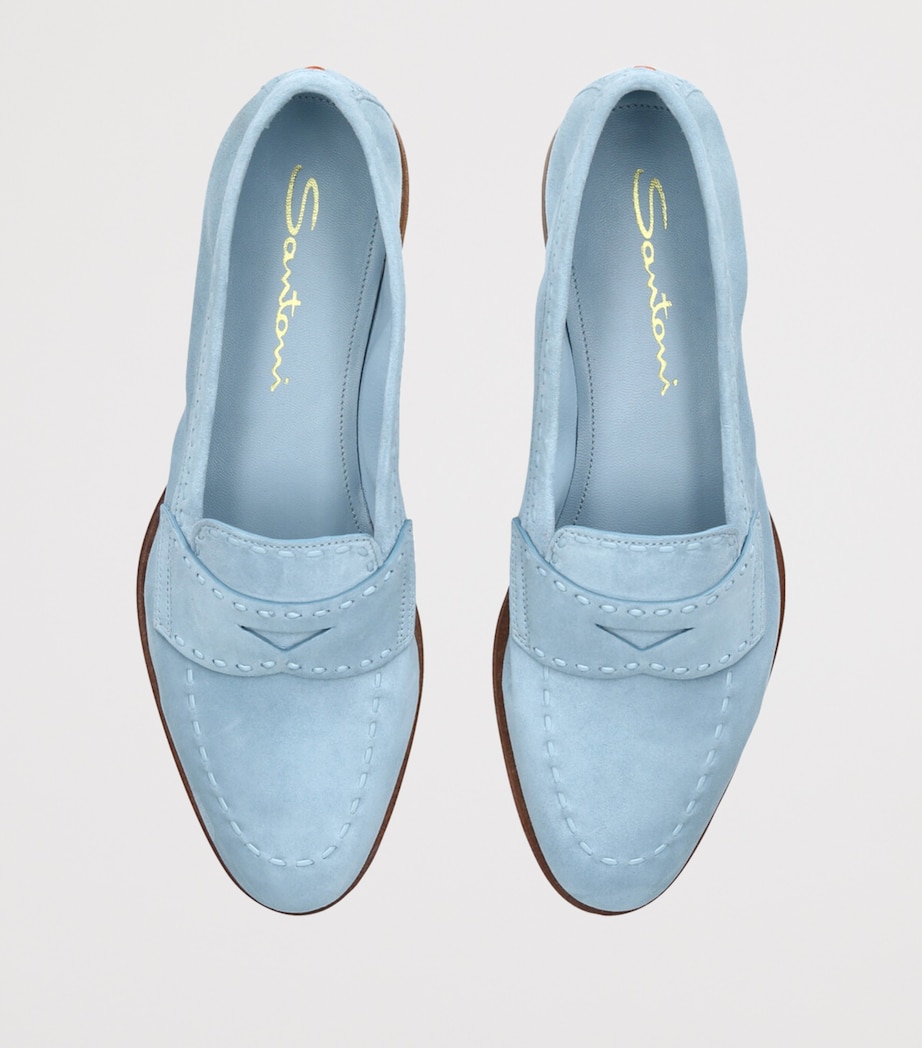 Suede Marlene Dash Loafers PALE BLUE Image 4
