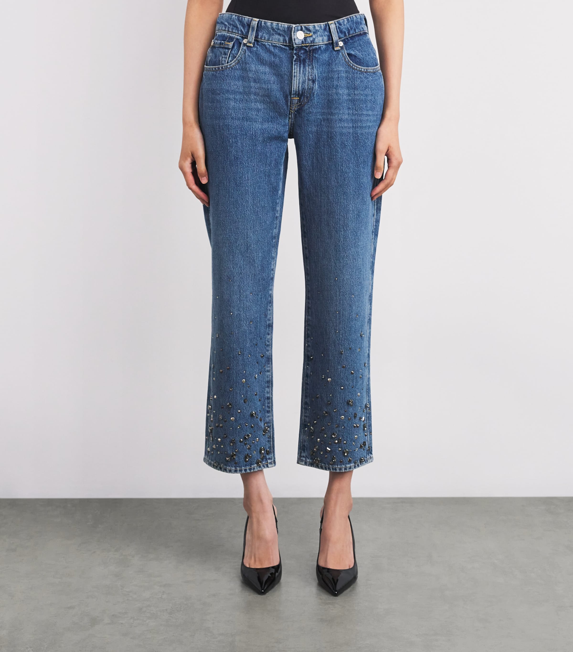 Embellished Callie Straight Jeans DANCE WITH CRYS Image 3
