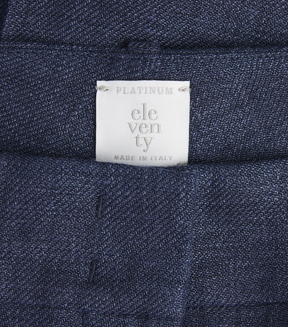 Eleventy Womens New York Straight Trousers Blu Nuovo Image 6