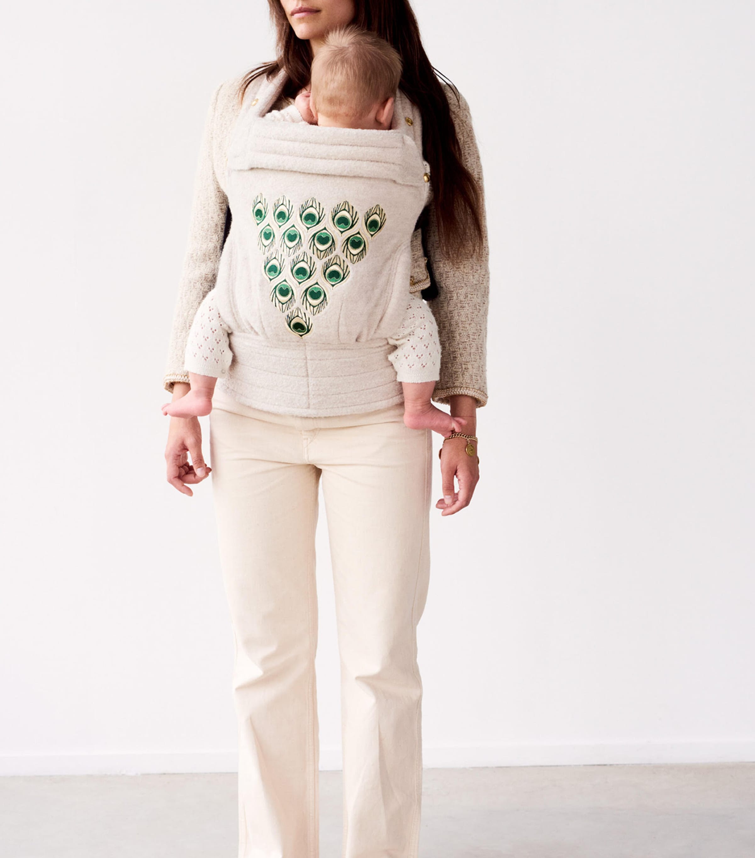 x Harrods Cashmere Zeitgeist Baby Carrier BEIGE Image 2