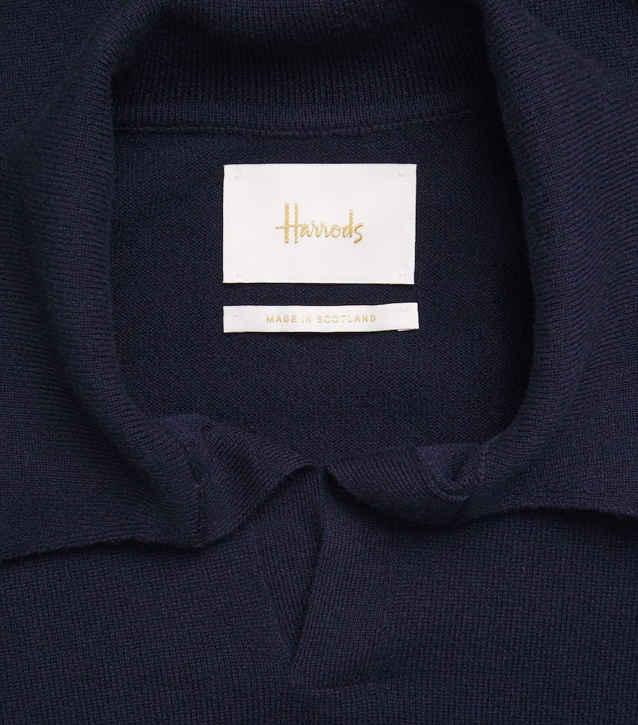 Cashmere Polo Sweater T&D NAVY Image 5