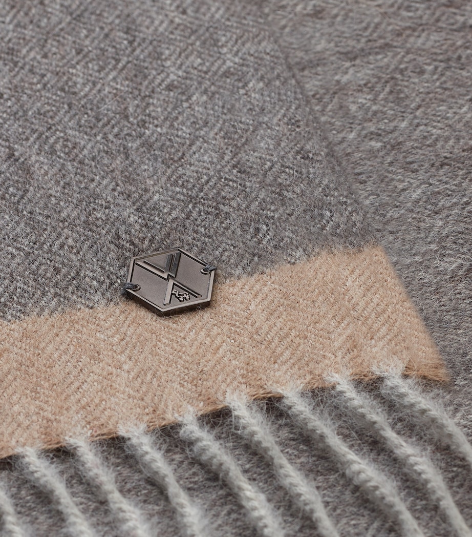 Plaid Merima Throw (180cm x 130cm) GREY / LIGHT GREY Image 6