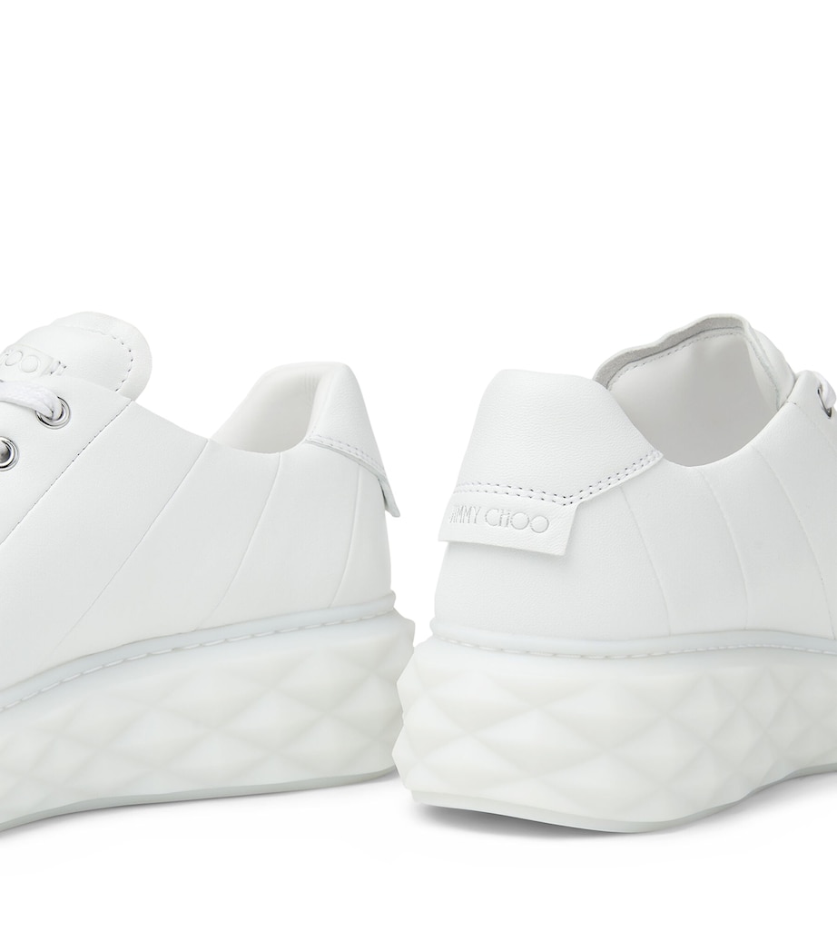 Diamond Light Maxi Leather Sneakers V WHITE/WHITE Image 7