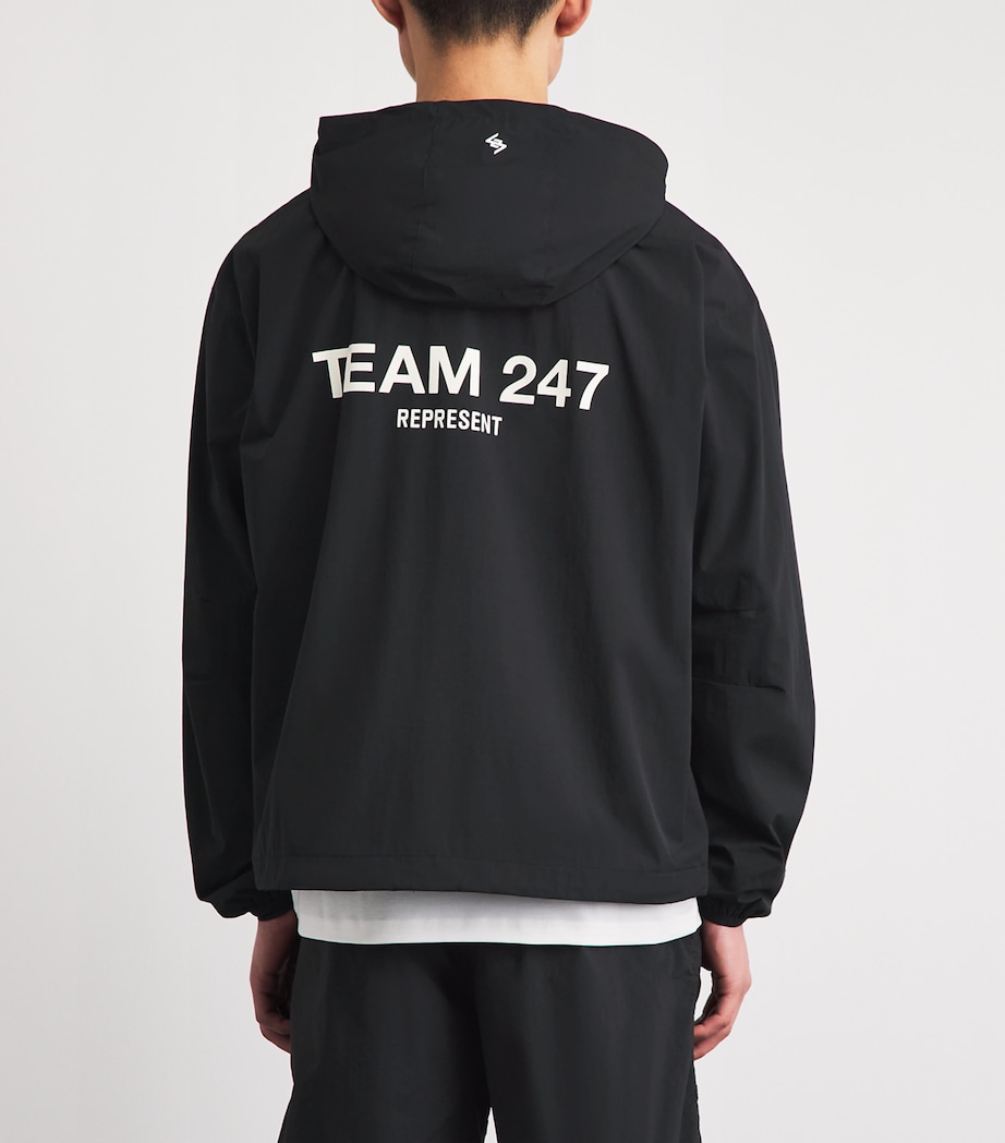 Represent 247 Mens Hooded Team 247 Track Jacket Jet Black Image 5