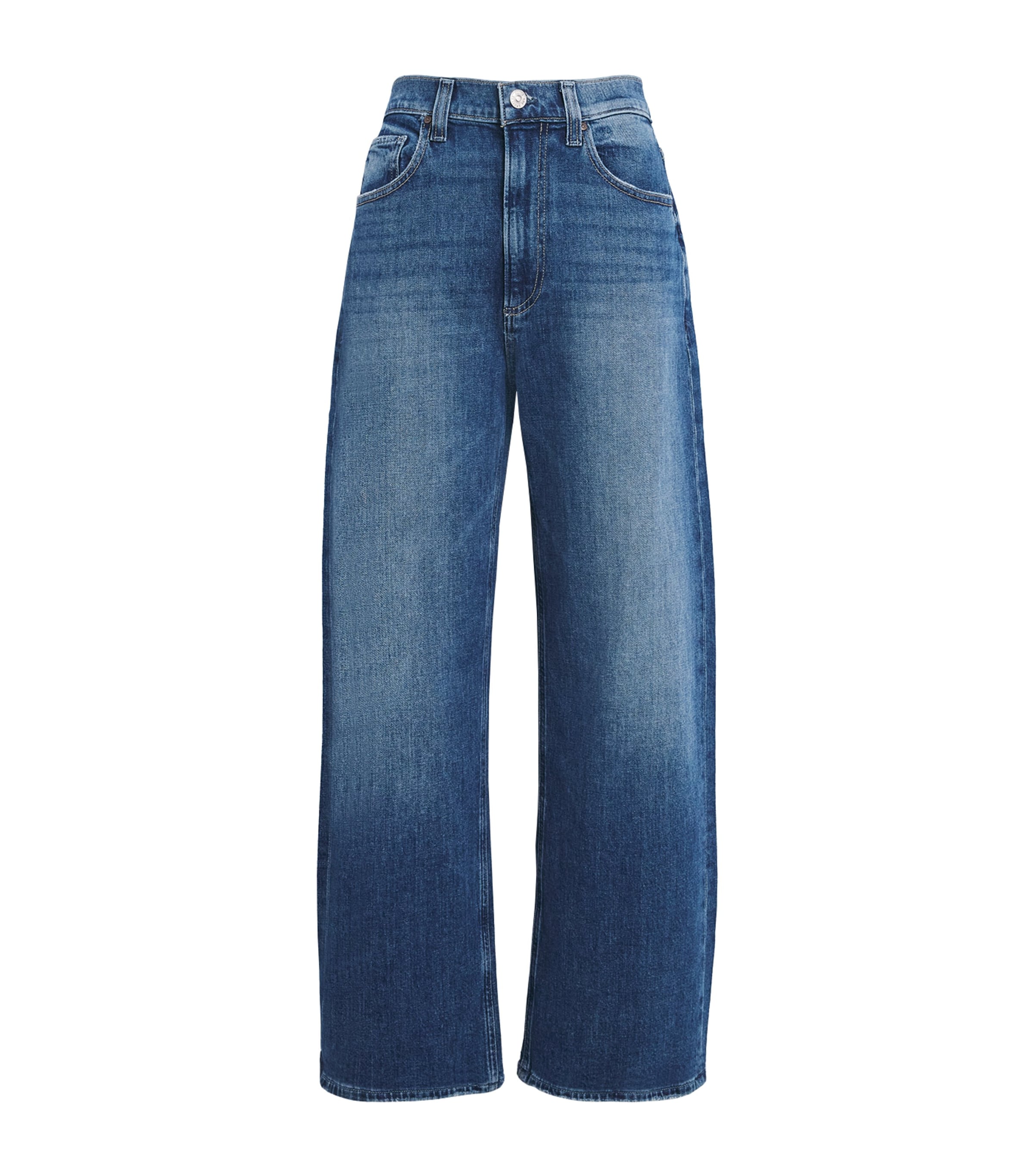 PAIGE Womens Arellia High-Rise Barrel Ankle Jeans Stoneview Image 1