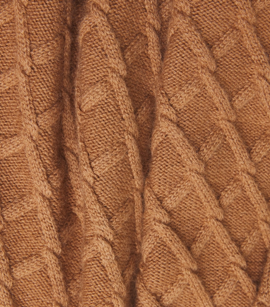 Camel Hair Jacquard Rollneck Sweater CAMEL Image 5