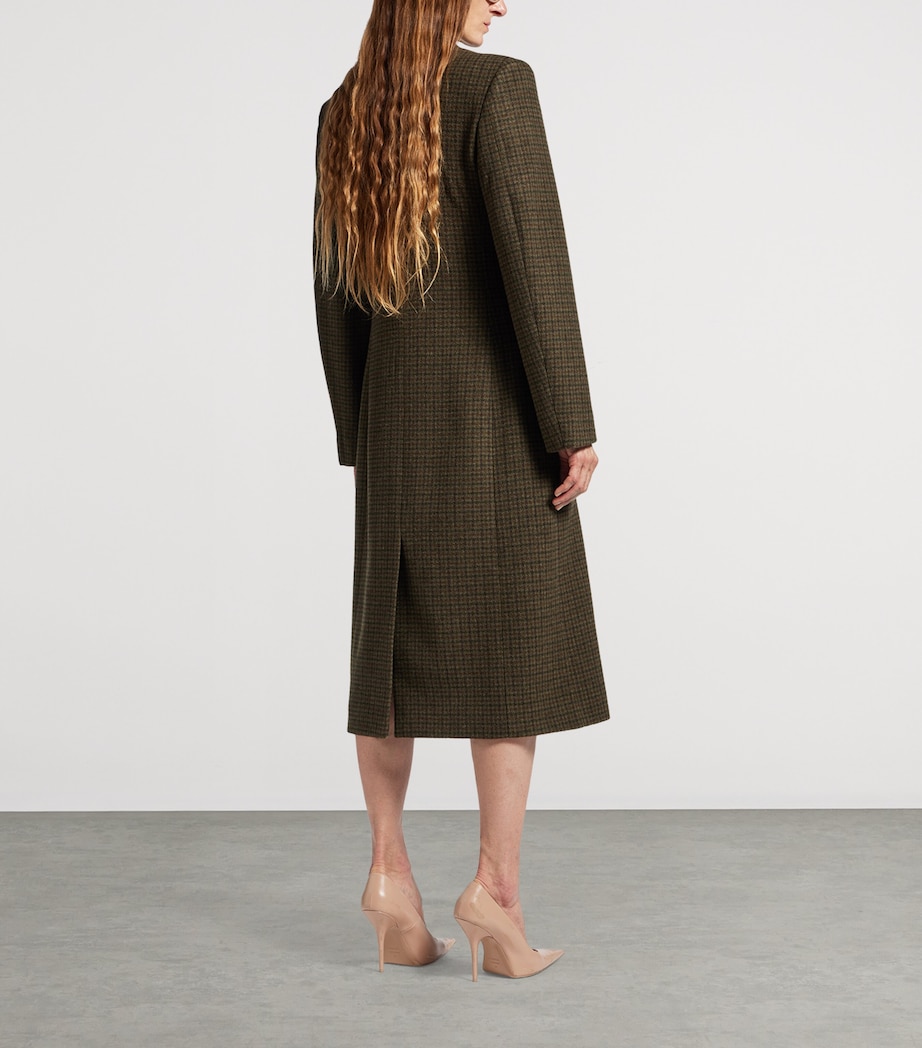 Melton Wool Check Overcoat 2866 Image 3