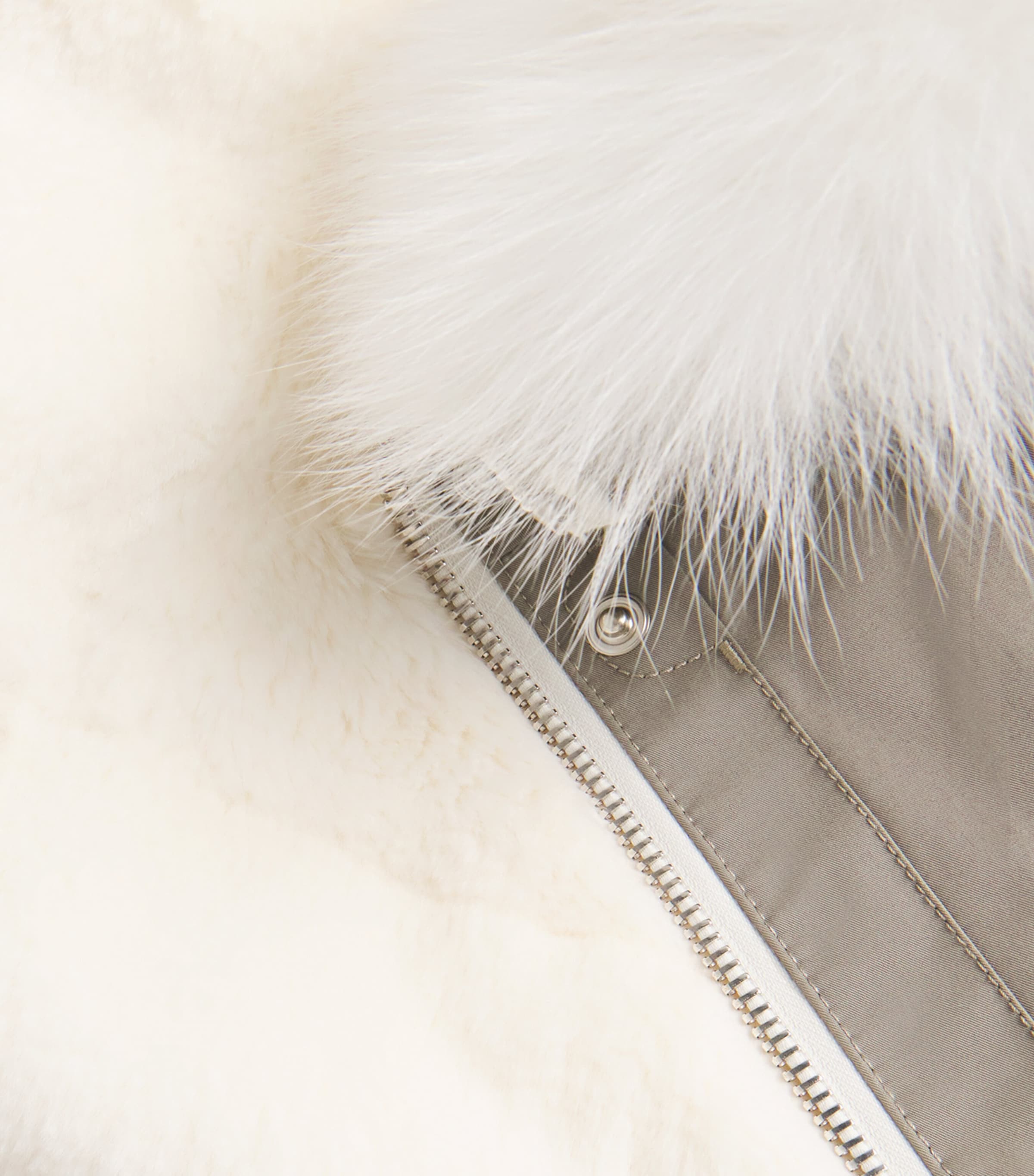 Canvas Fur-Trim Parka Jacket B3018 Image 5