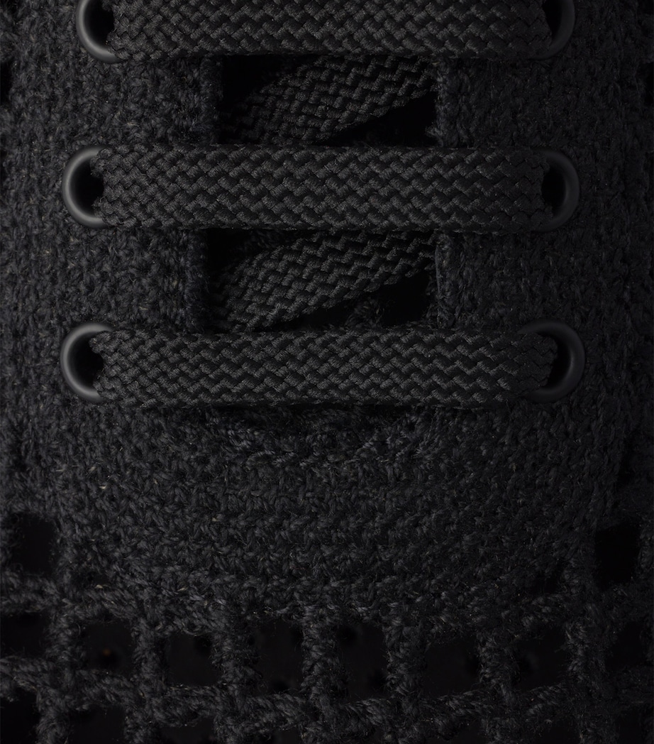 Prada Cotton Crochet Collapse Sneakers Image 6