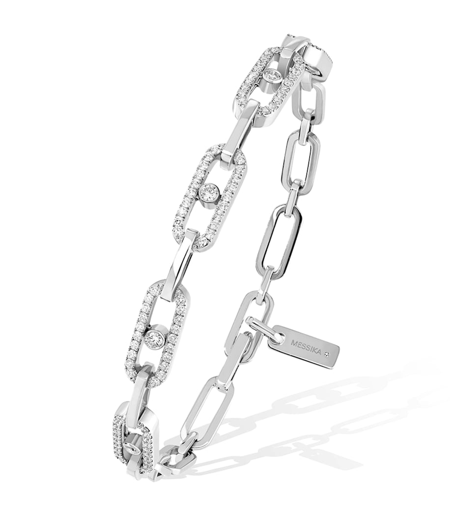 White Gold and Diamond Move Link Multi Bracelet WHITE GOLD Image 1