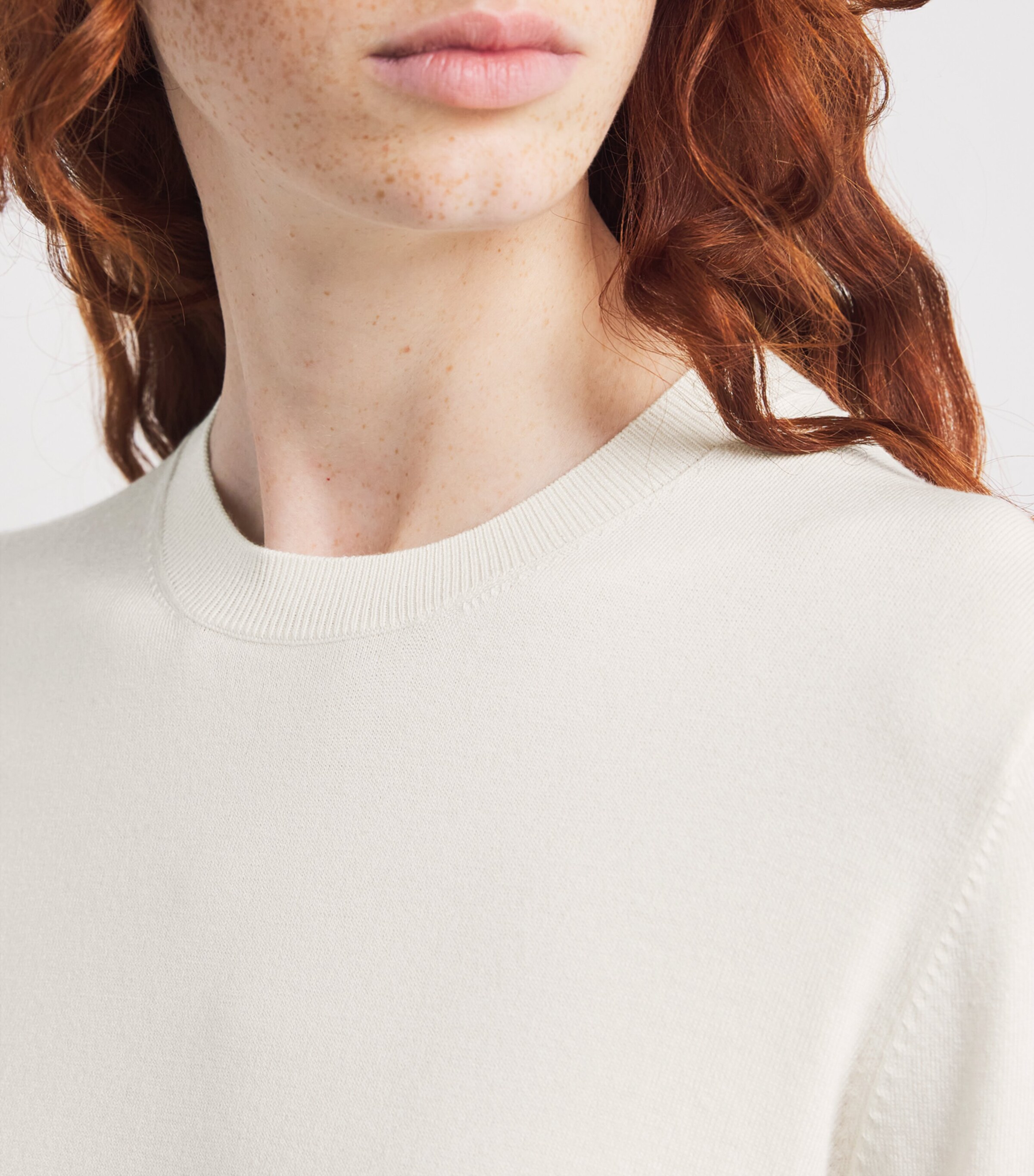 Crew-Neck Long-Sleeve Sweater ECRU Image 6