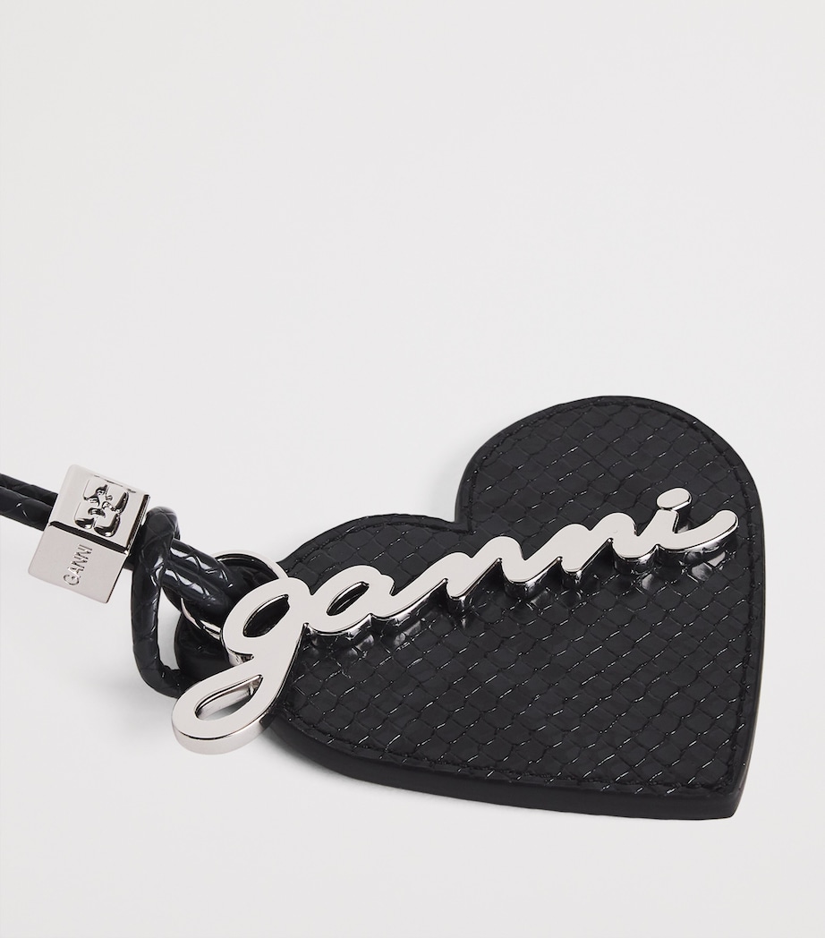 Bou Heart Mirror Bag Charm 150 BLACK OYSTER Image 2