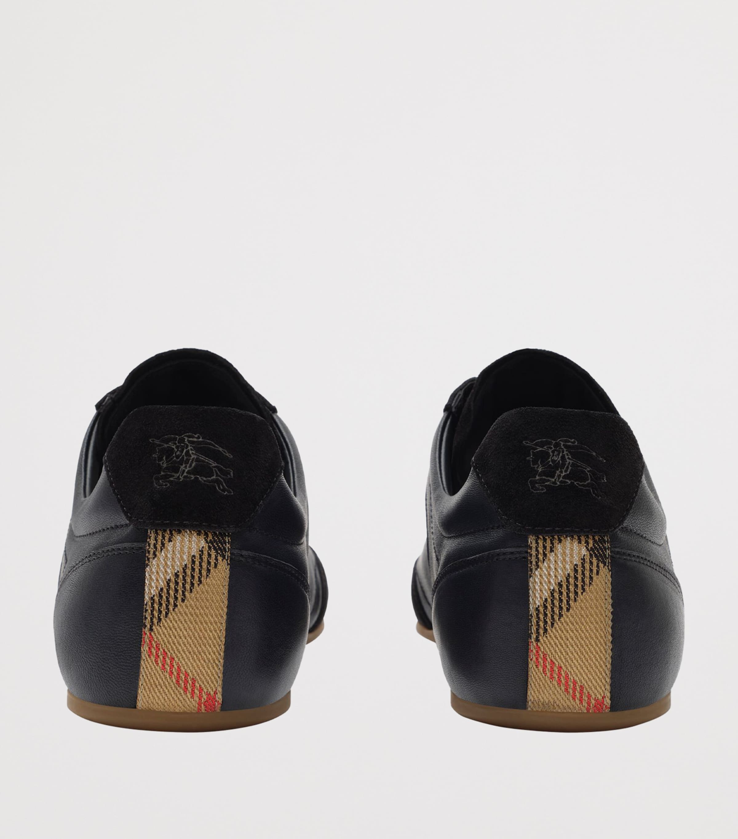 Burberry Leather Knight Runner Sneakers Black Image 5