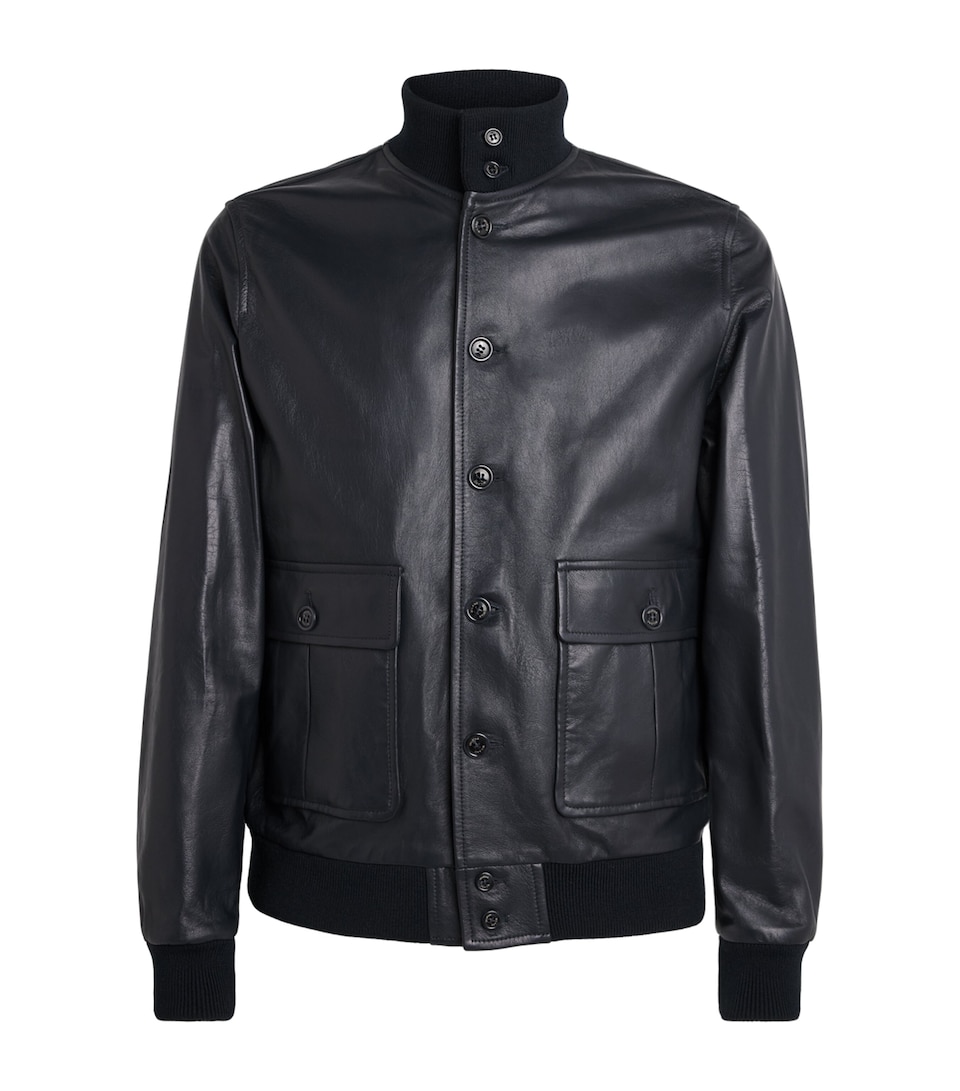 Valstar Leather Padded Valstarino Jacket Navy