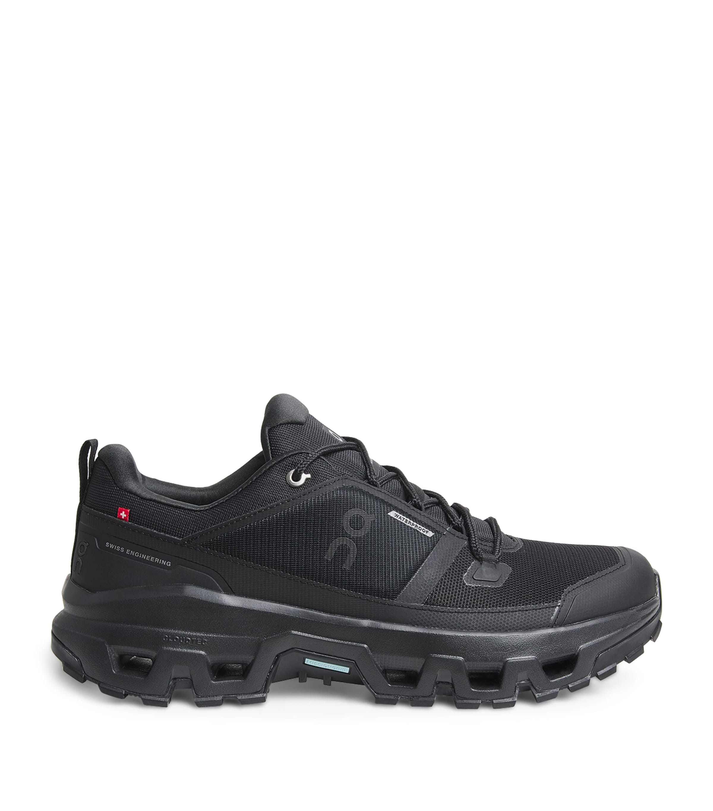 On Cloudrock Waterproof Hiking Trainers In Black
