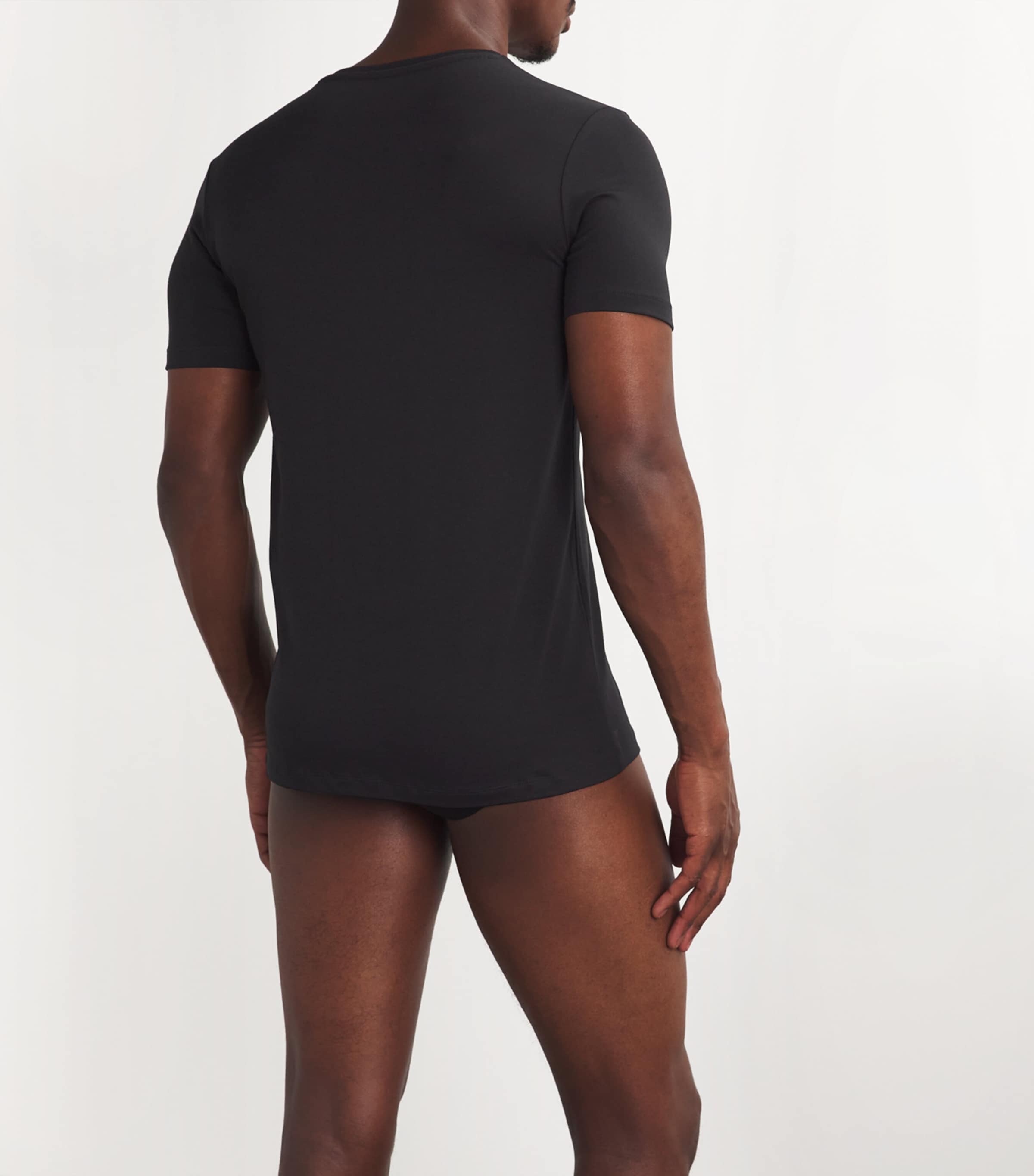 Cotton-Blend Daily Comfort T-Shirt (Pack of 2) 3000/BLACK Image 3