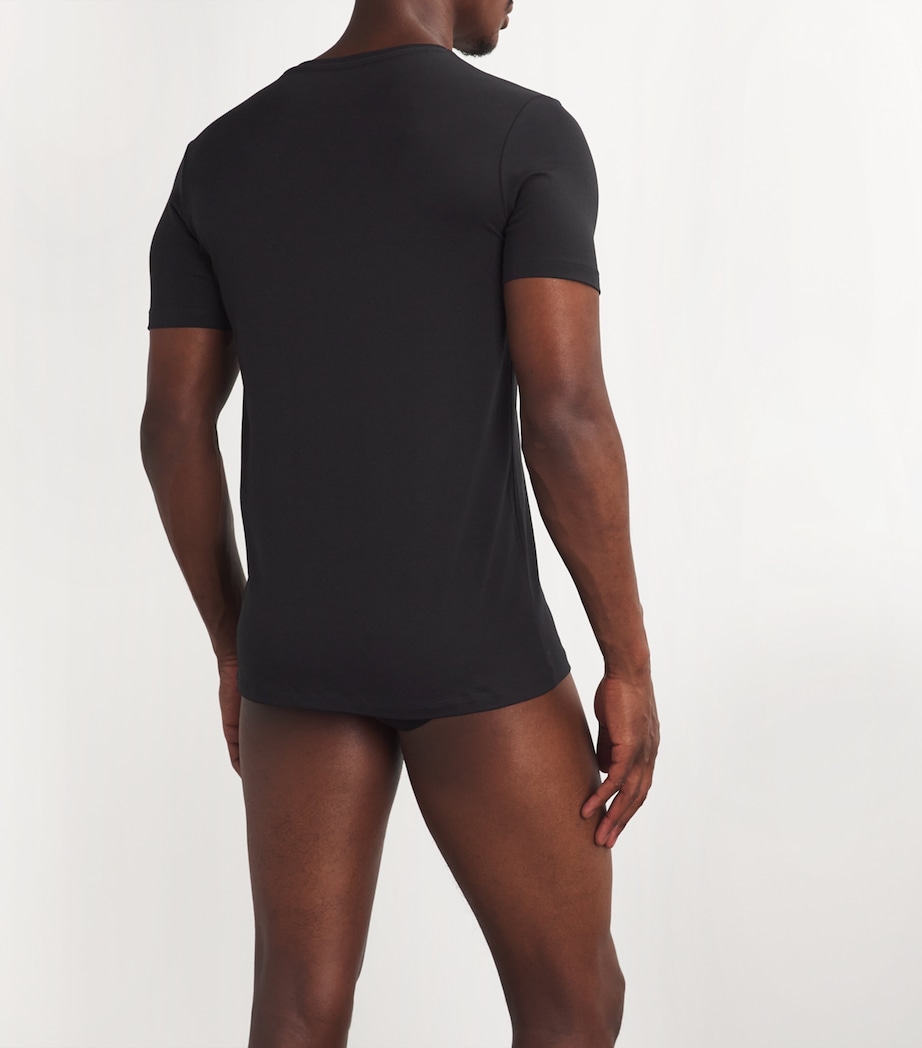 Cotton-Blend Daily Comfort T-Shirt (Pack of 2) 3000/BLACK Image 3