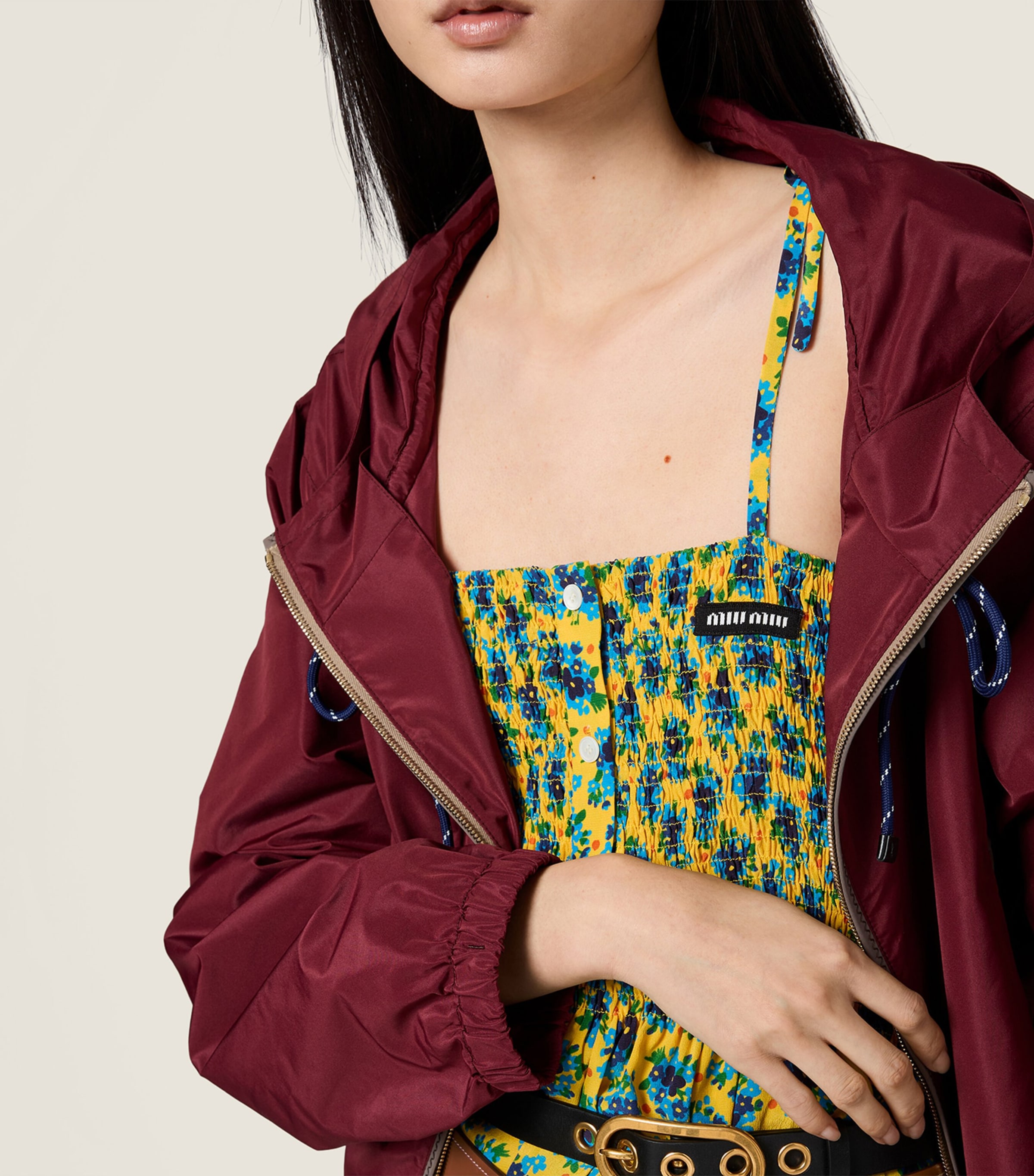 Miu Miu Womens Technical Hooded Jacket Image 4