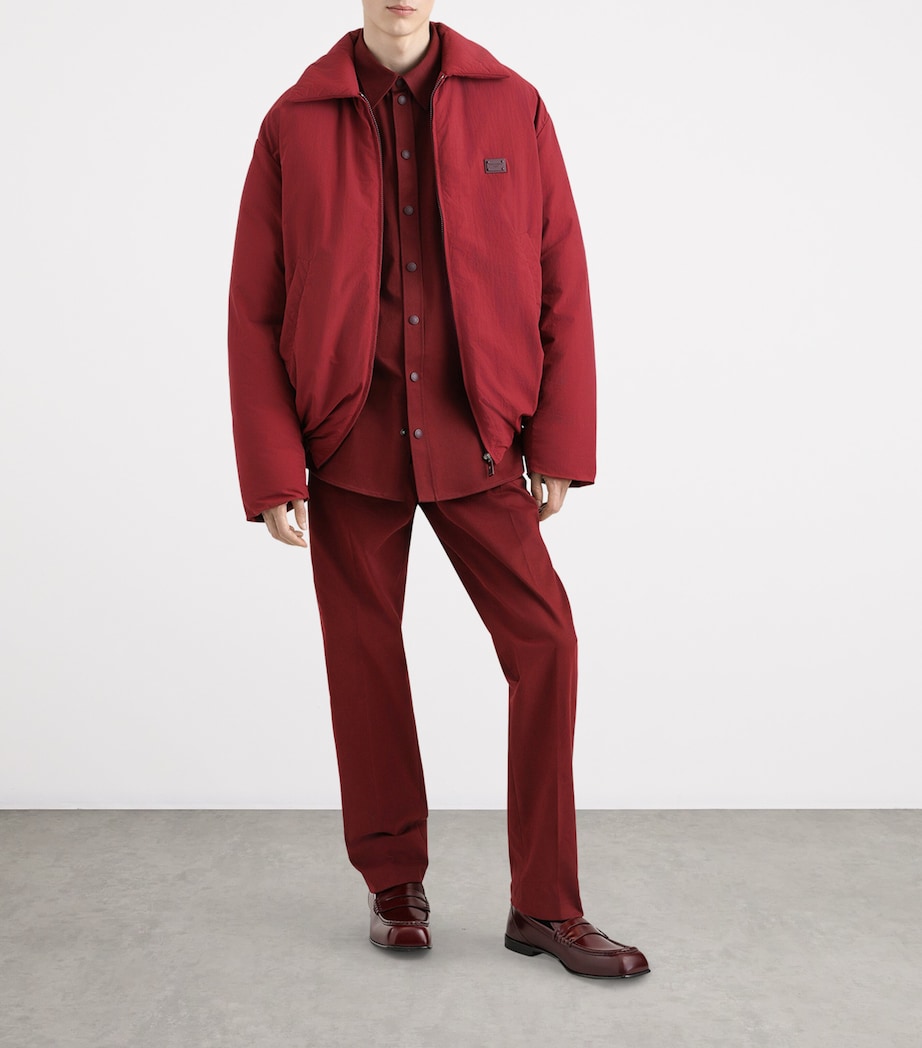 Padded Logo Tag Jacket R0369-BORDEAUX Image 2