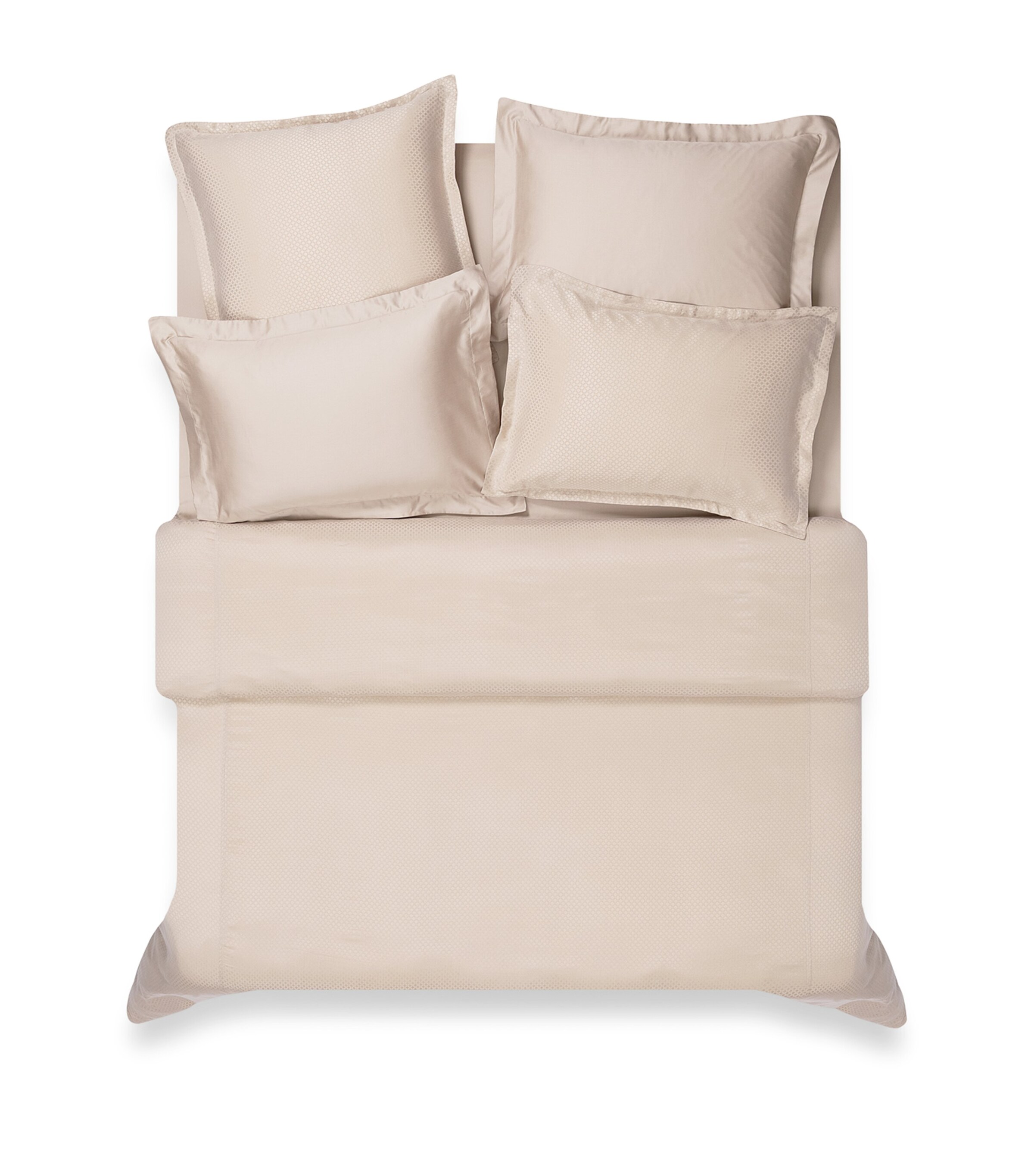 Hamam Organic Cotton Sateen Core Super King Flat Sheet (270cm x 310cm) Bone Image 2