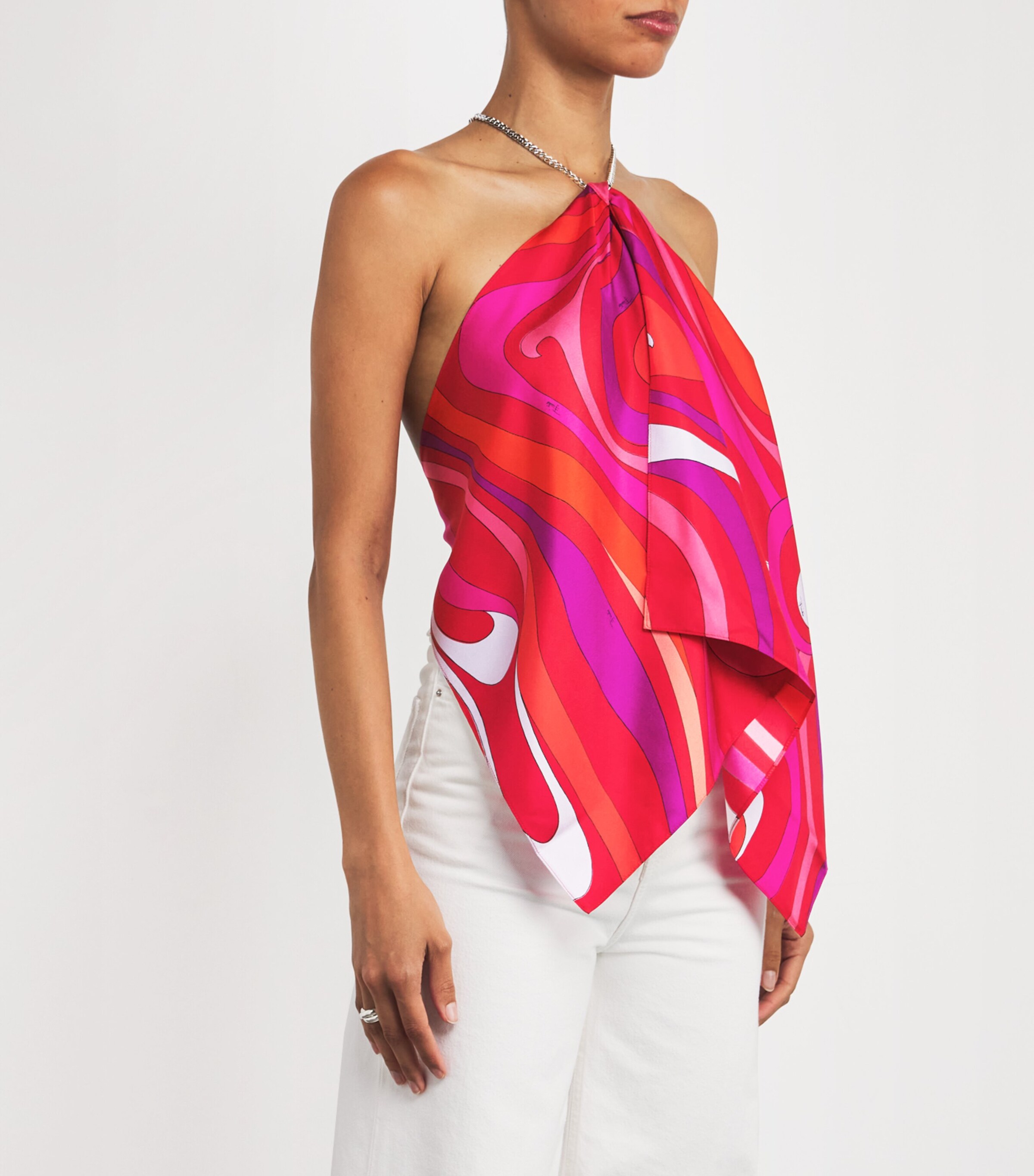 PUCCI Multi Silk Chain-Tie Sleeveless Top | Harrods CH