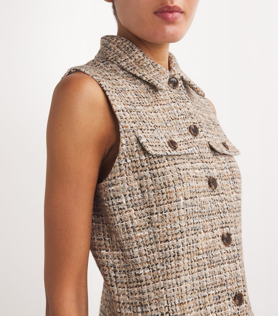 Tweed Mini Dress WHEAT MULTI - WR7 Image 4