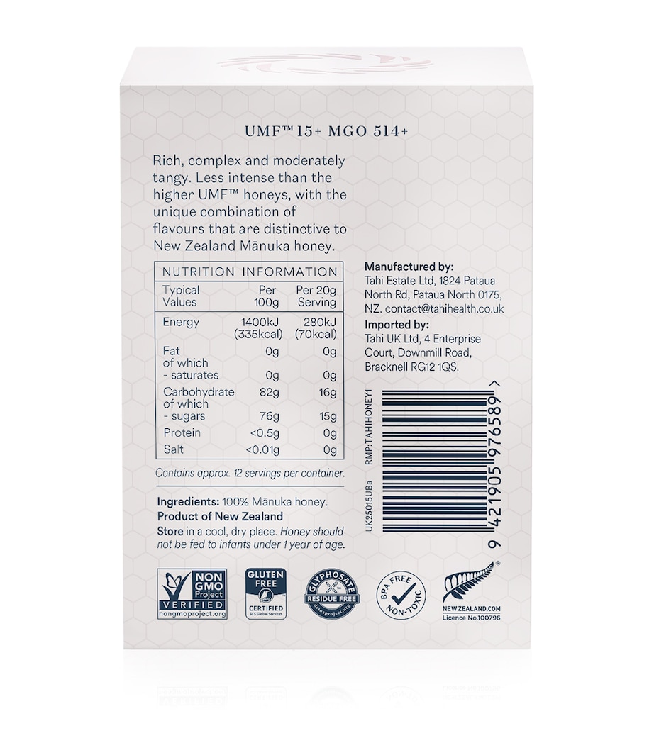 Manuka Honey UMF™ 15+ / MGO 514+ (250g) NO COLOUR Image 2