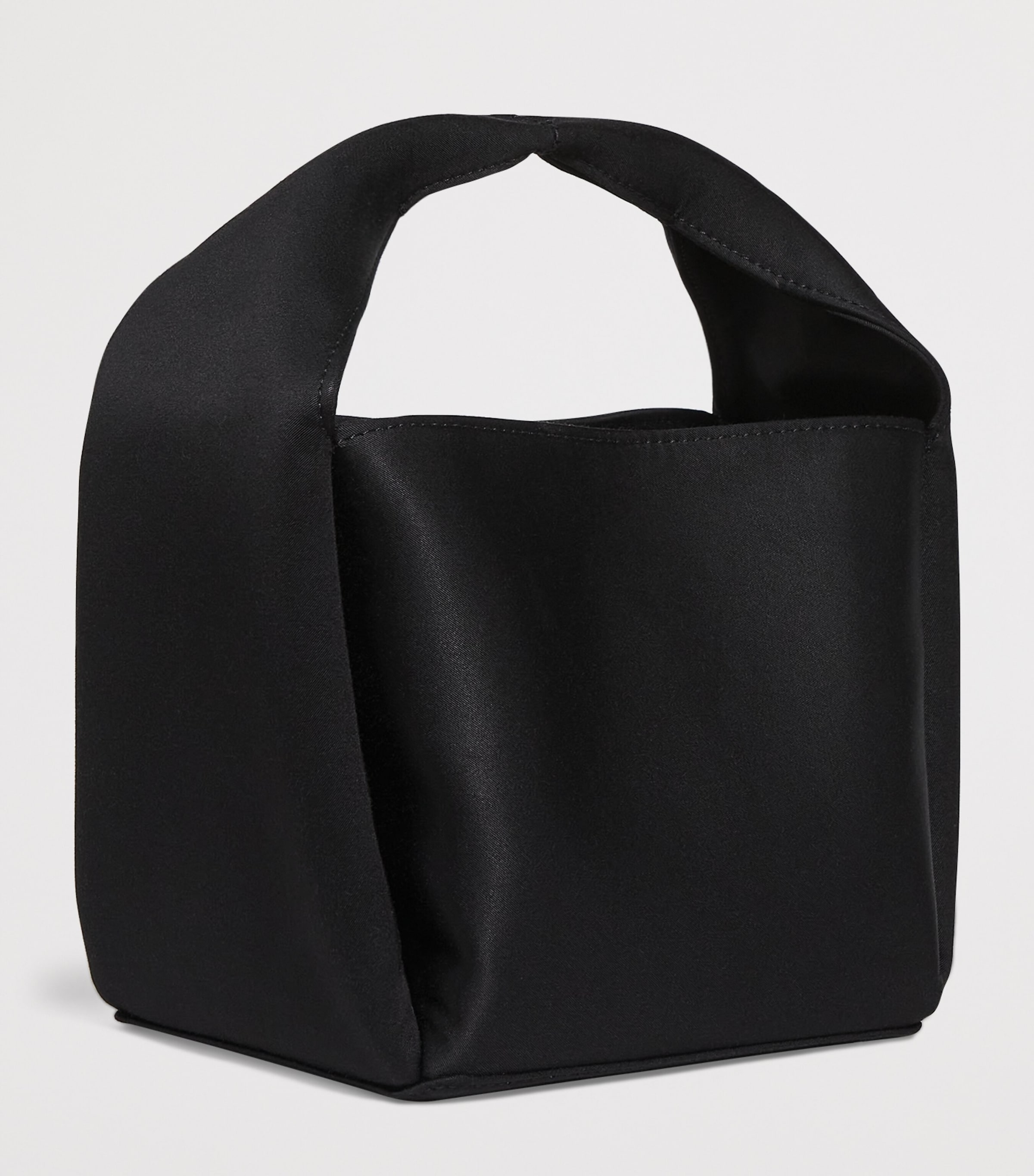 Petite Satin Bucket Bag BLACK 001 Image 3