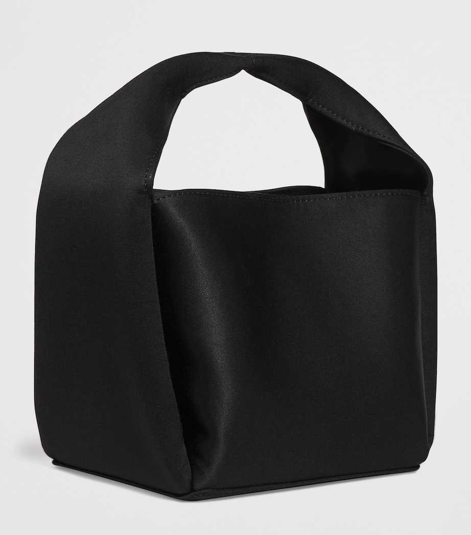 Petite Satin Bucket Bag BLACK 001 Image 3