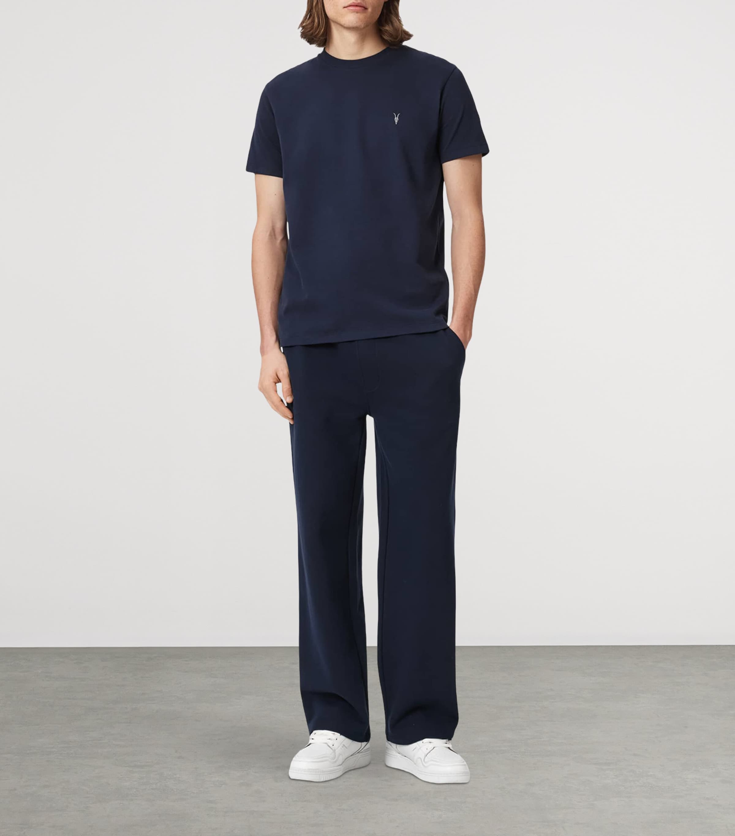 AllSaints Mens Asher Straight Sweatpants Sapphire Blue Image 2