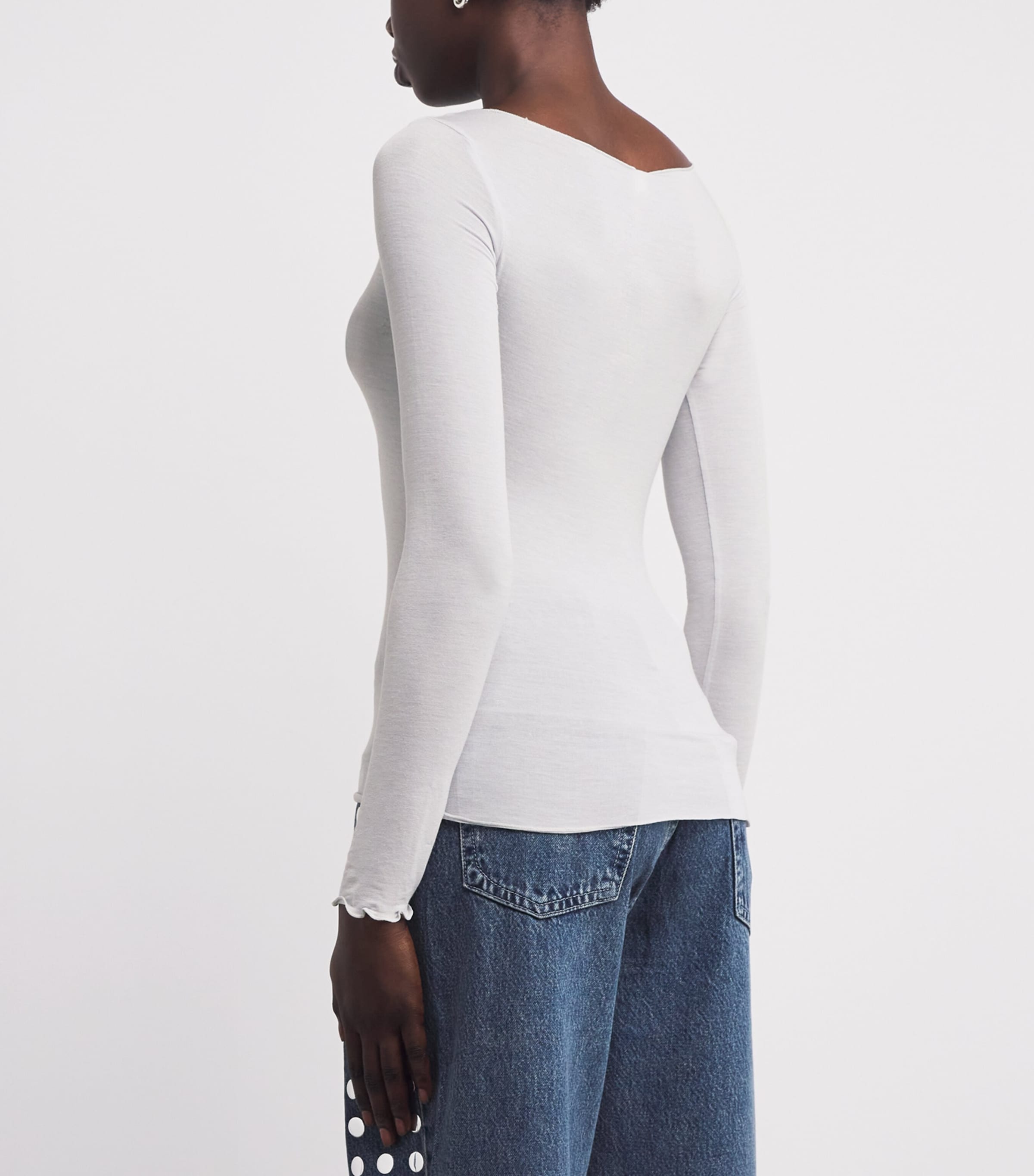 Modal-Blend Boat-Neck T-Shirt MIST Image 4