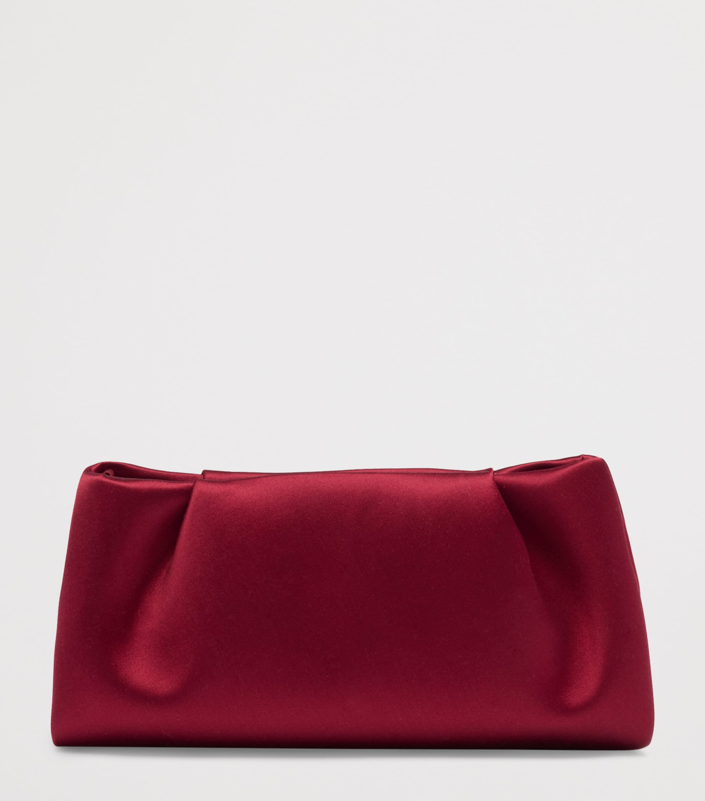 Satin Vittoria Soft Clutch Bag WINE Image 2