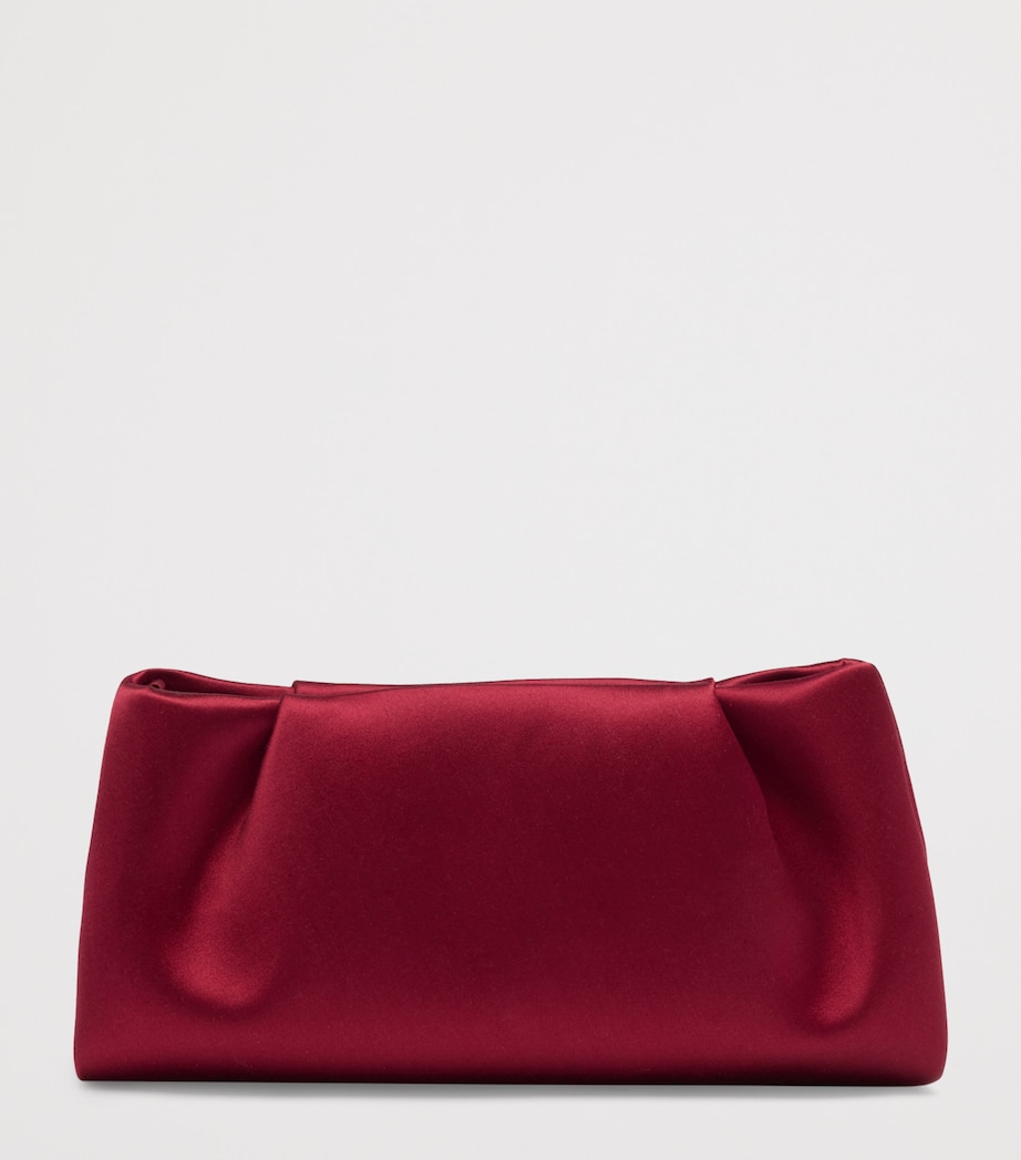 Satin Vittoria Soft Clutch Bag WINE Image 2