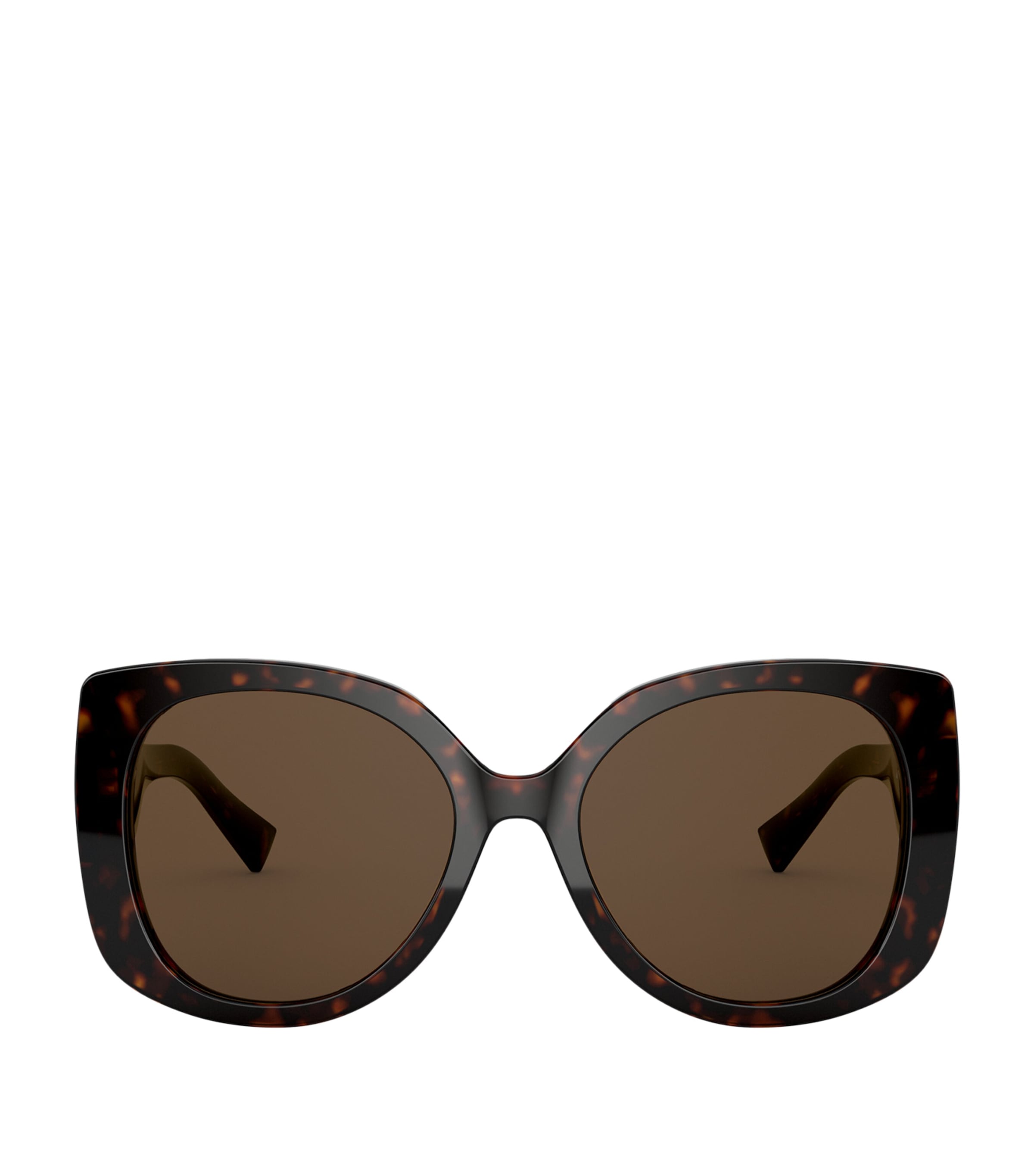 Versace Medusa Rectangular Sunglasses In Brown