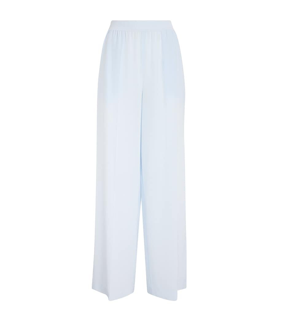 Silk Hulin Wide-Leg Trousers OXFORD BLUE Image 1