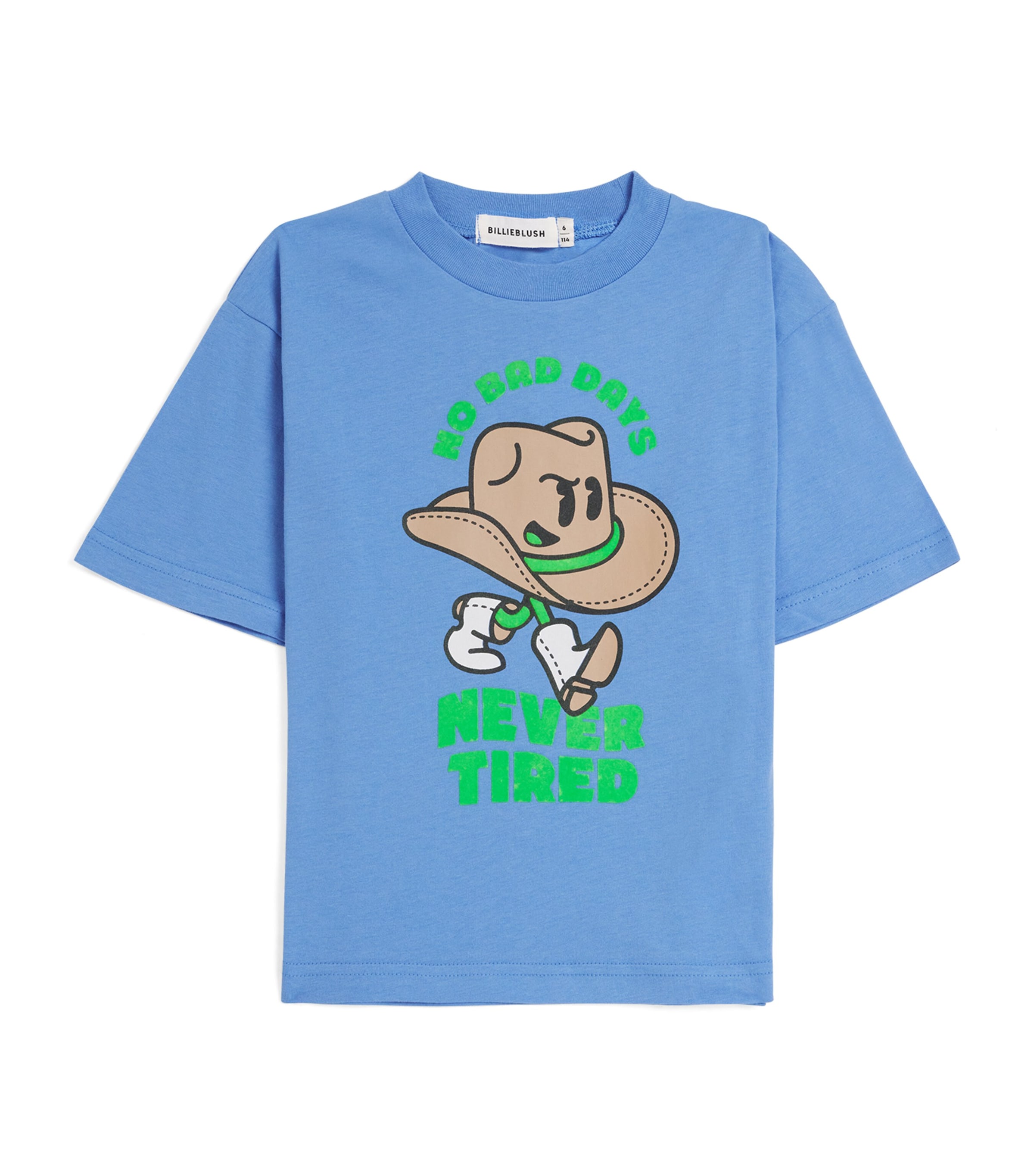 Billieblush Cotton Cowboy Hat T-Shirt (8-12 Years) Pale Blue Image 1
