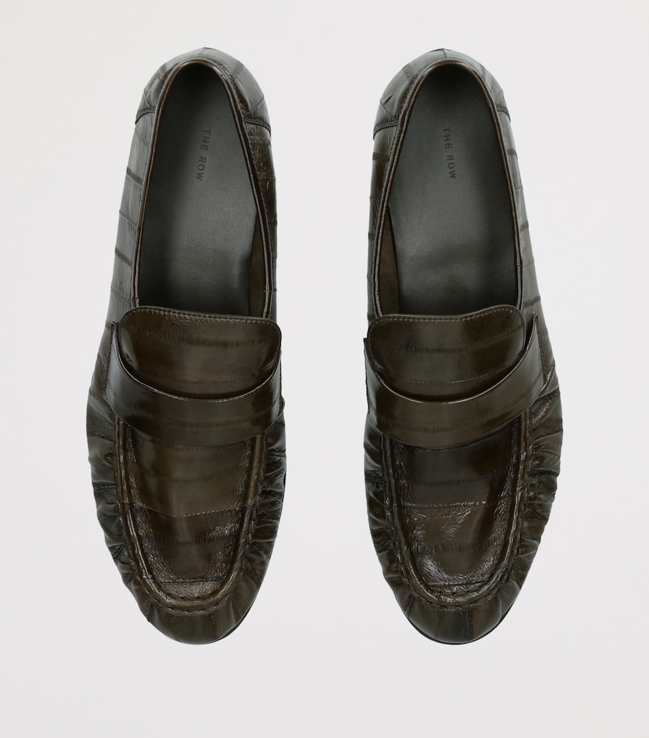 The Row Soft Eel Loafers Khaki Image 3