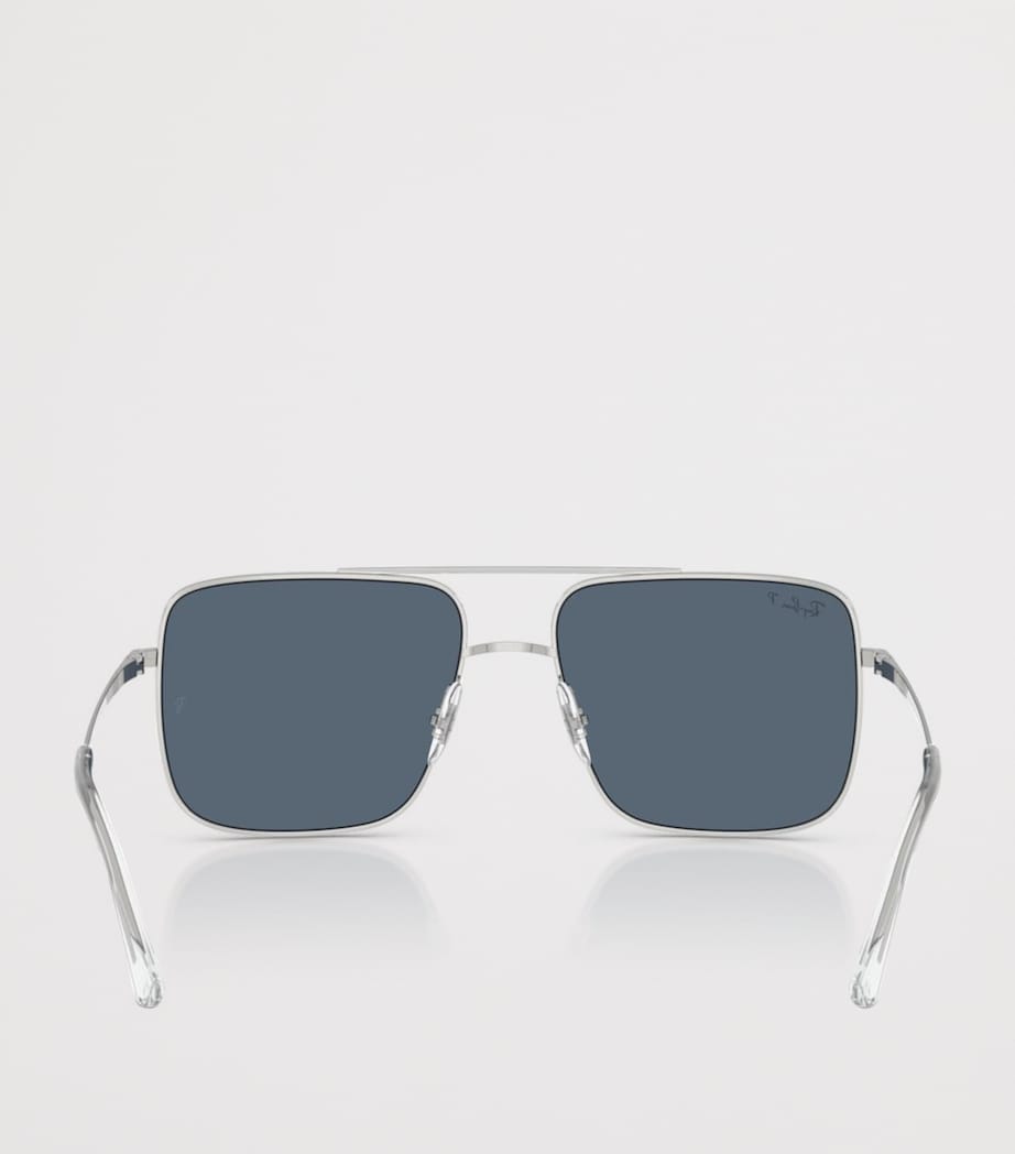Ray-Ban RB3758 Ari Bio-Based Square Sunglasses Silver Image 4