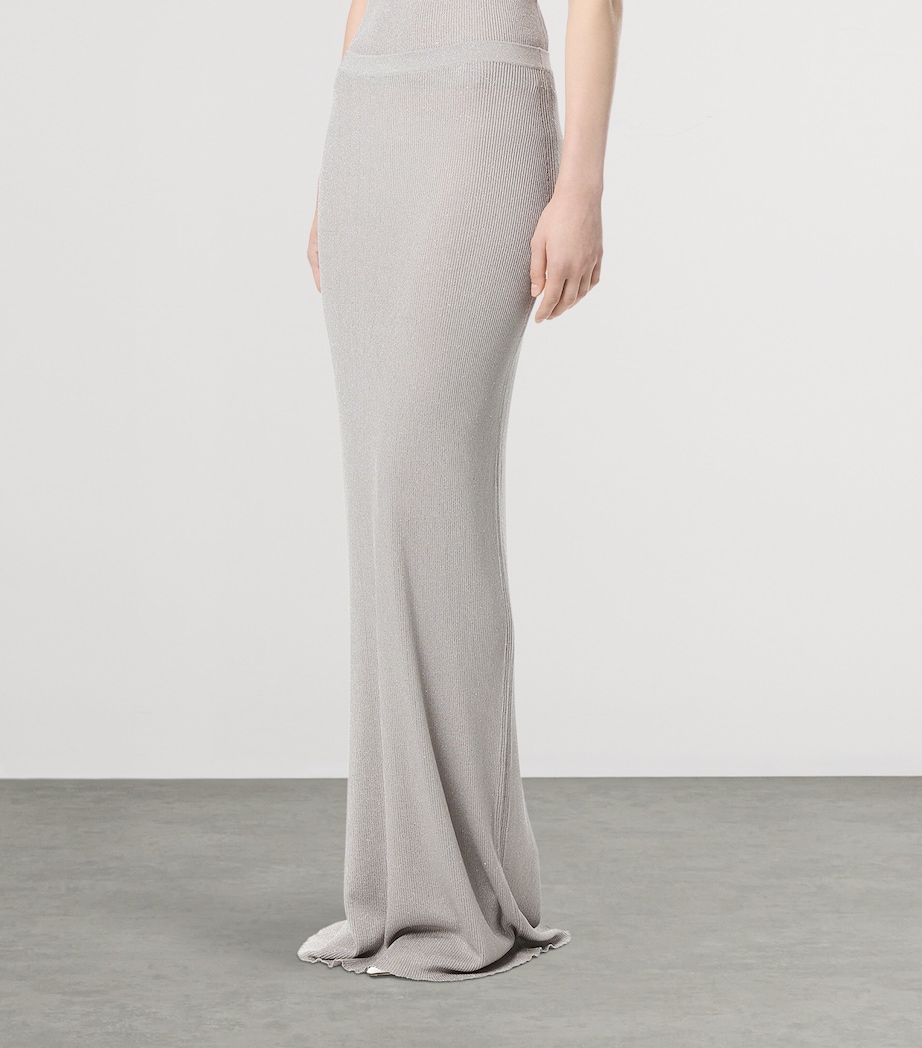 TOM FORD Womens Knitted Micro-Sequin Maxi Skirt Taa Image 3
