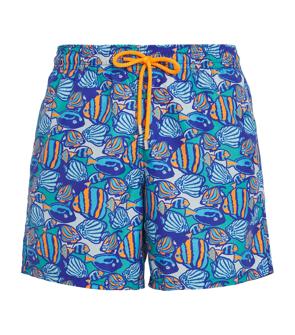 Vilebrequin Fishy Vibes Print Moorea Swim Shorts Marrakech