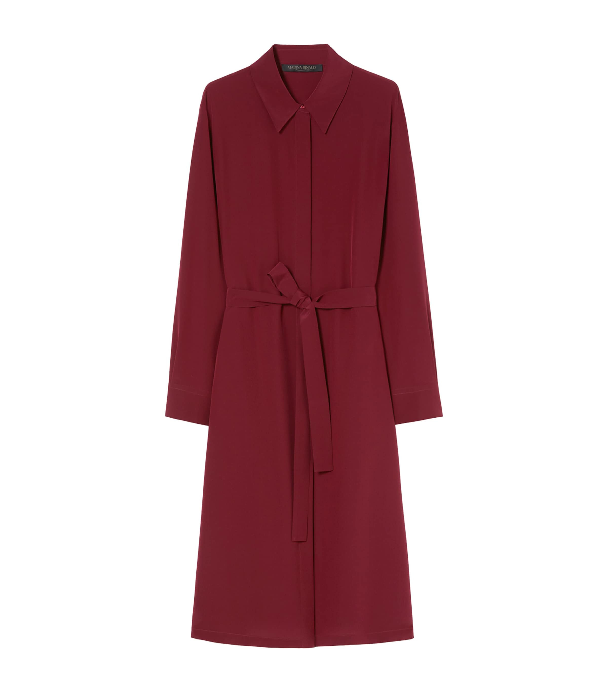 Silk Nuccia Shirt Midi Dress BORDEAUX Image 1