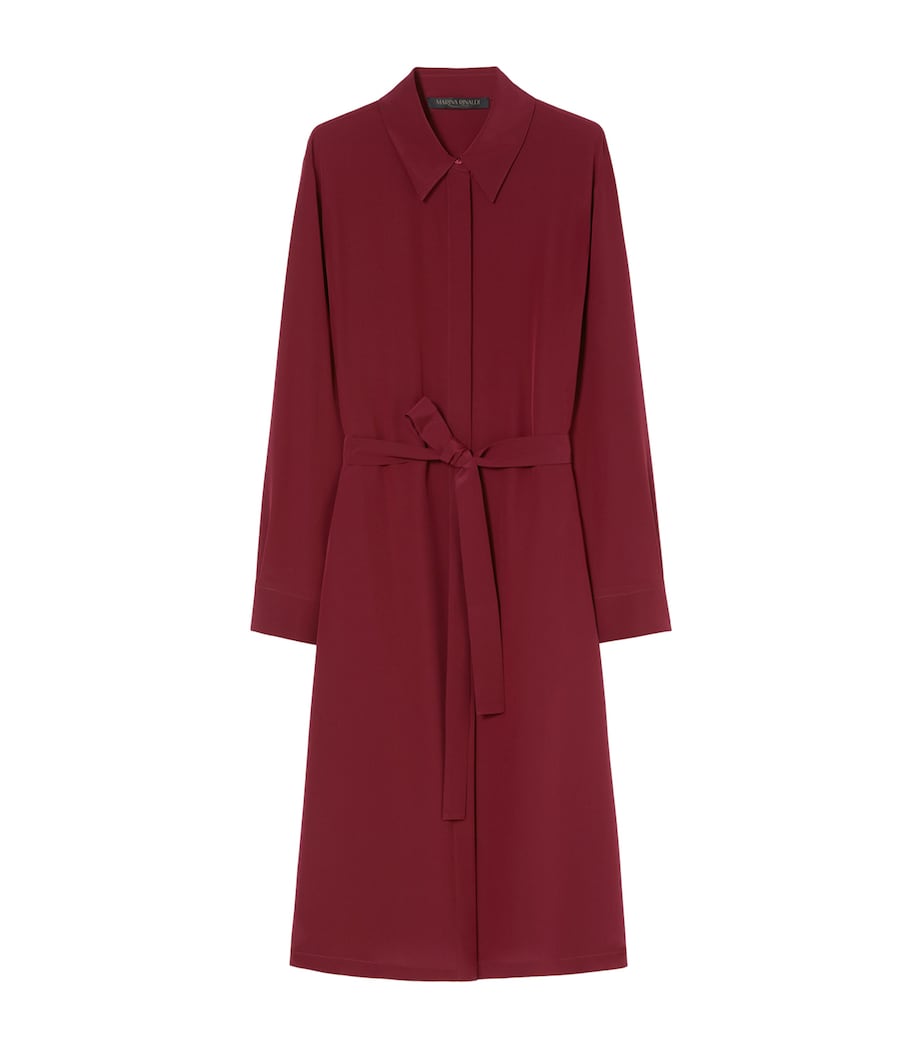 Silk Nuccia Shirt Midi Dress BORDEAUX Image 1
