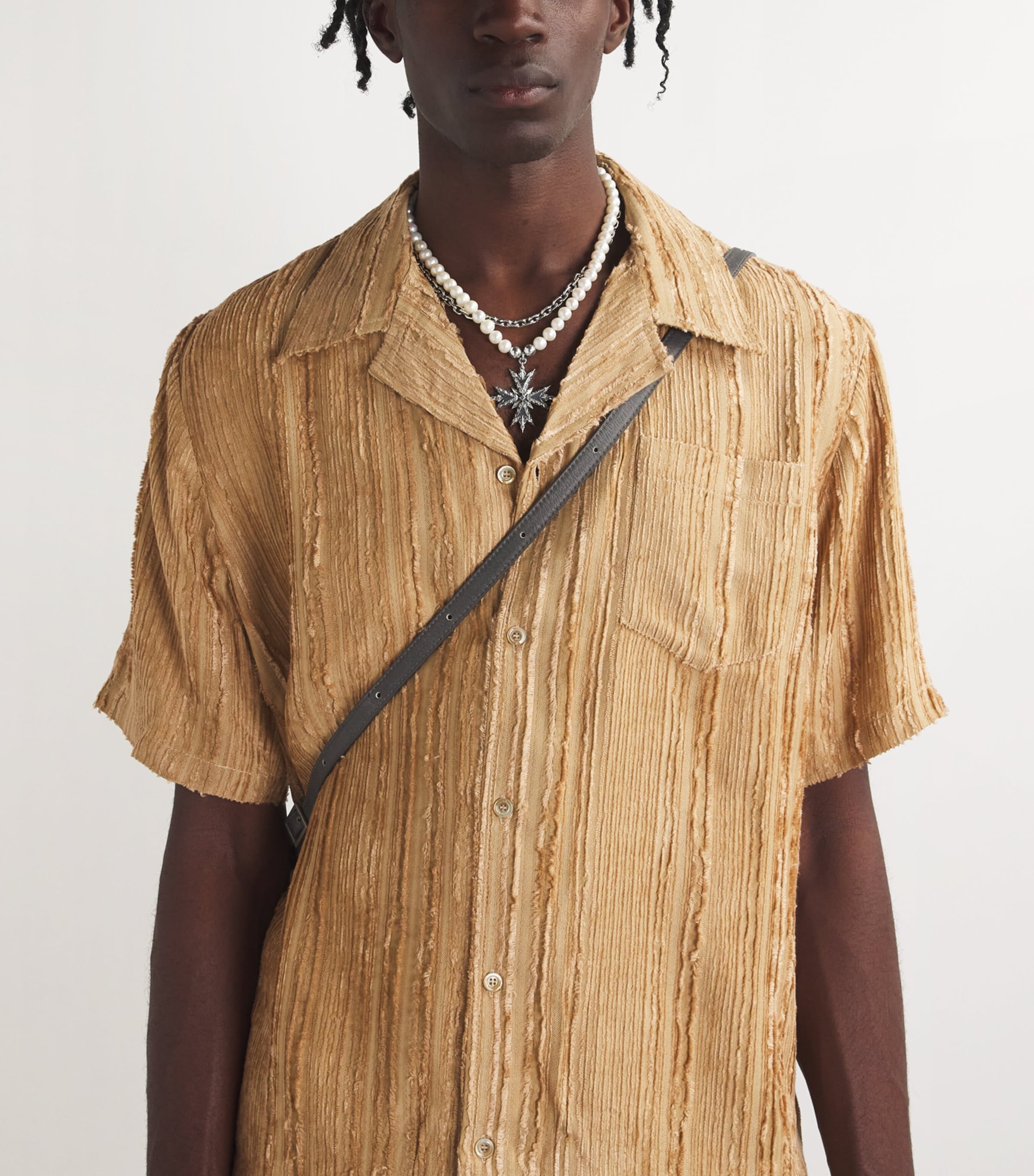 Sterling Silver Freshwater Pearl Cross Necklace SILVER Image 4