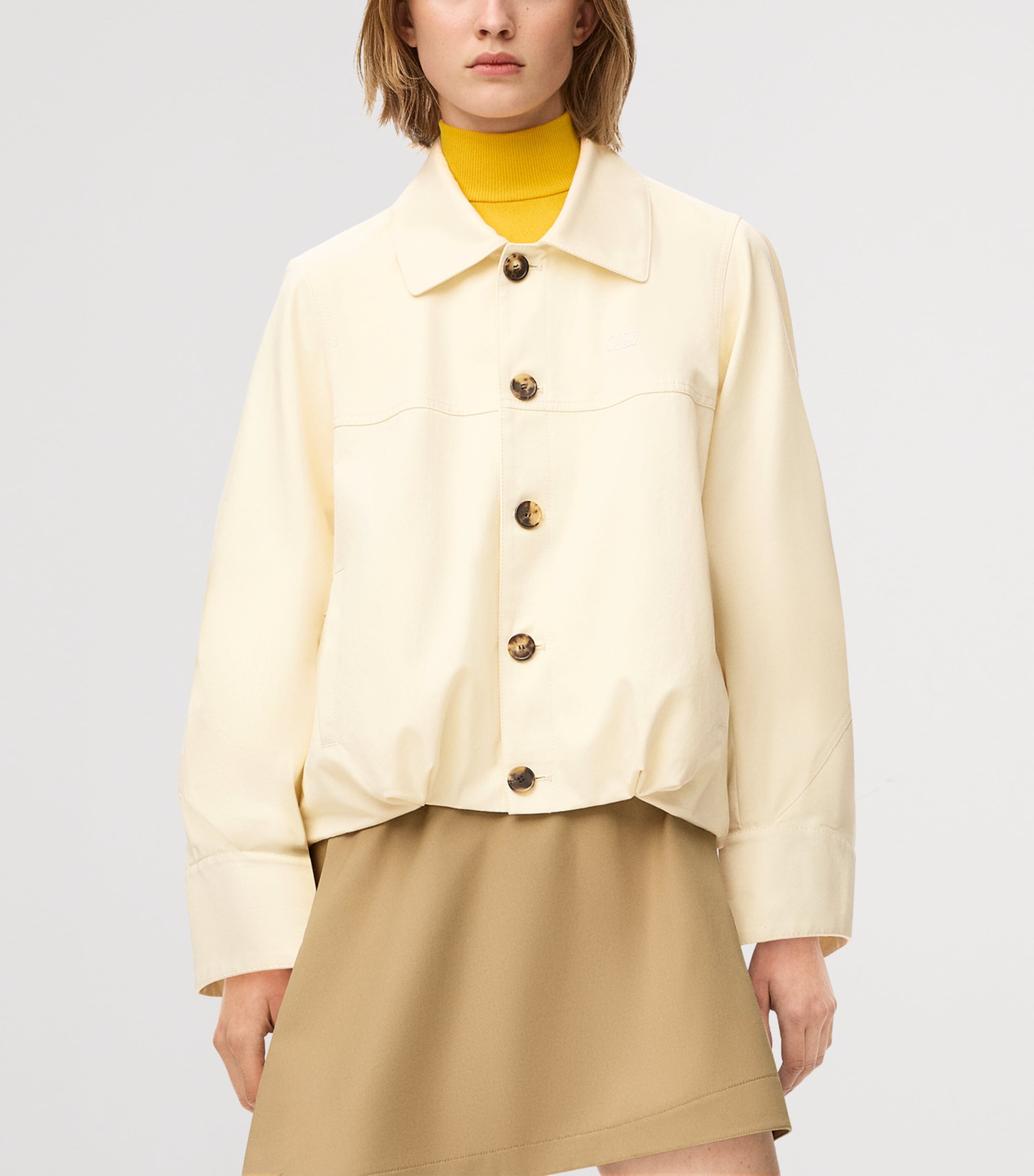 Cotton-Silk Jacket IVORY Image 3