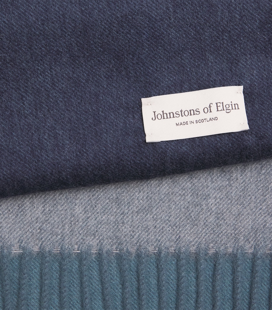 Johnstons Of Elgin Cashmere Ombré Scarf Sky Image 4