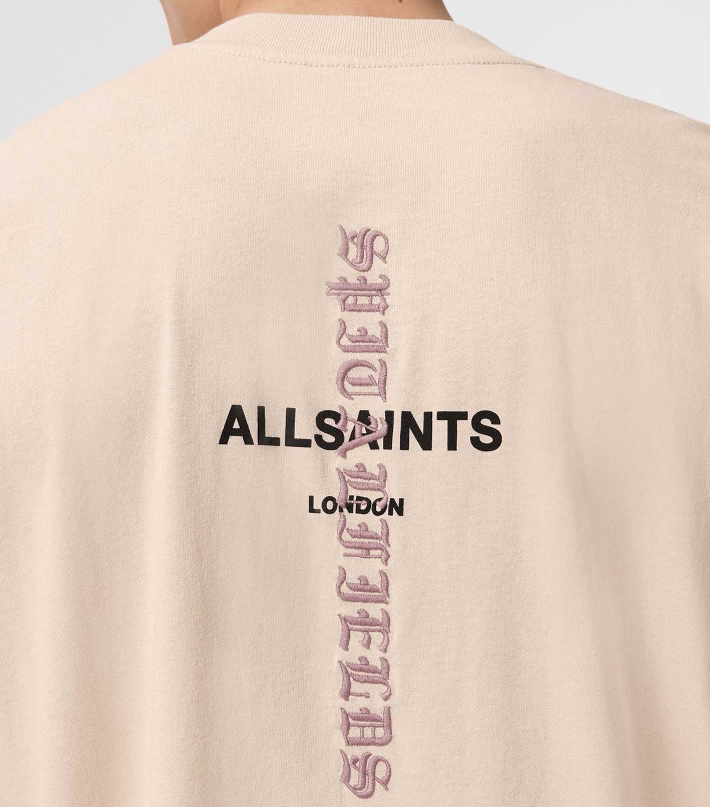 AllSaints Mens Organic Cotton Knox T-Shirt Phantom White Image 5