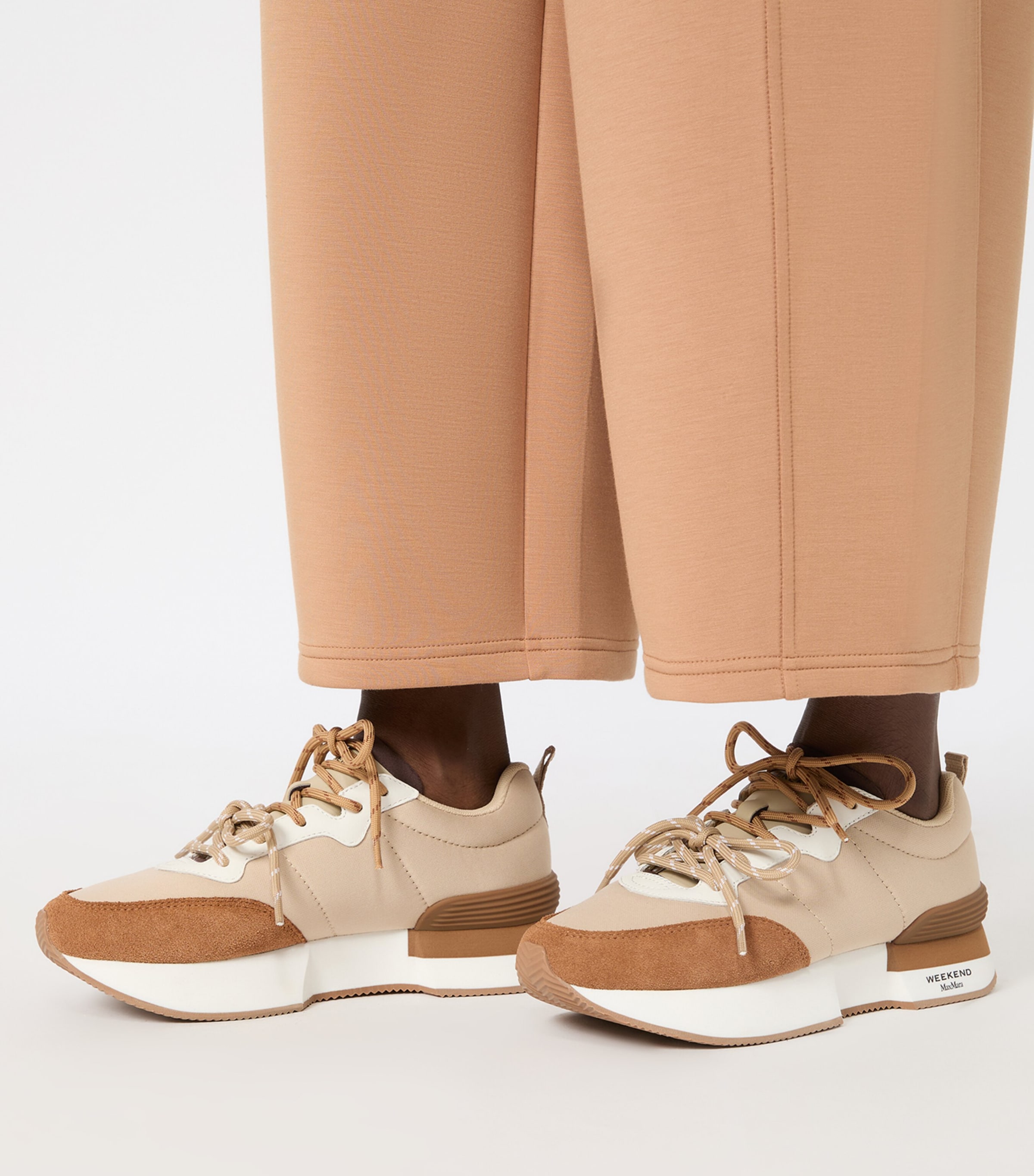 Weekend Max Mara Double Lace Sneakers Ivory Image 2