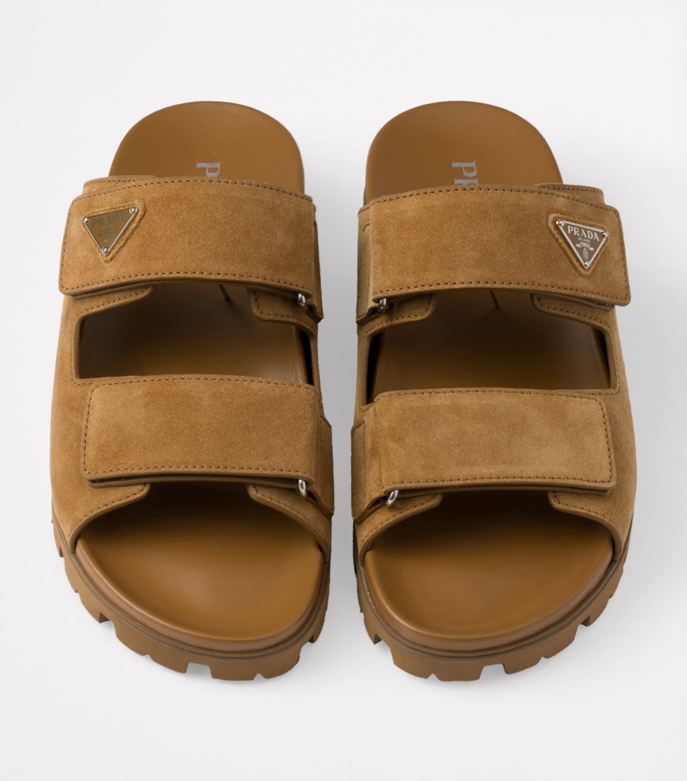 Suede Triangle Sandals F0401 Image 3