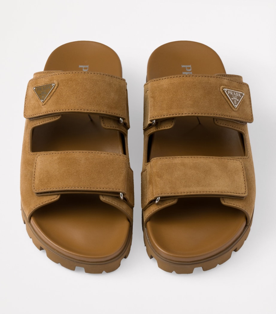 Suede Triangle Sandals F0401 Image 3