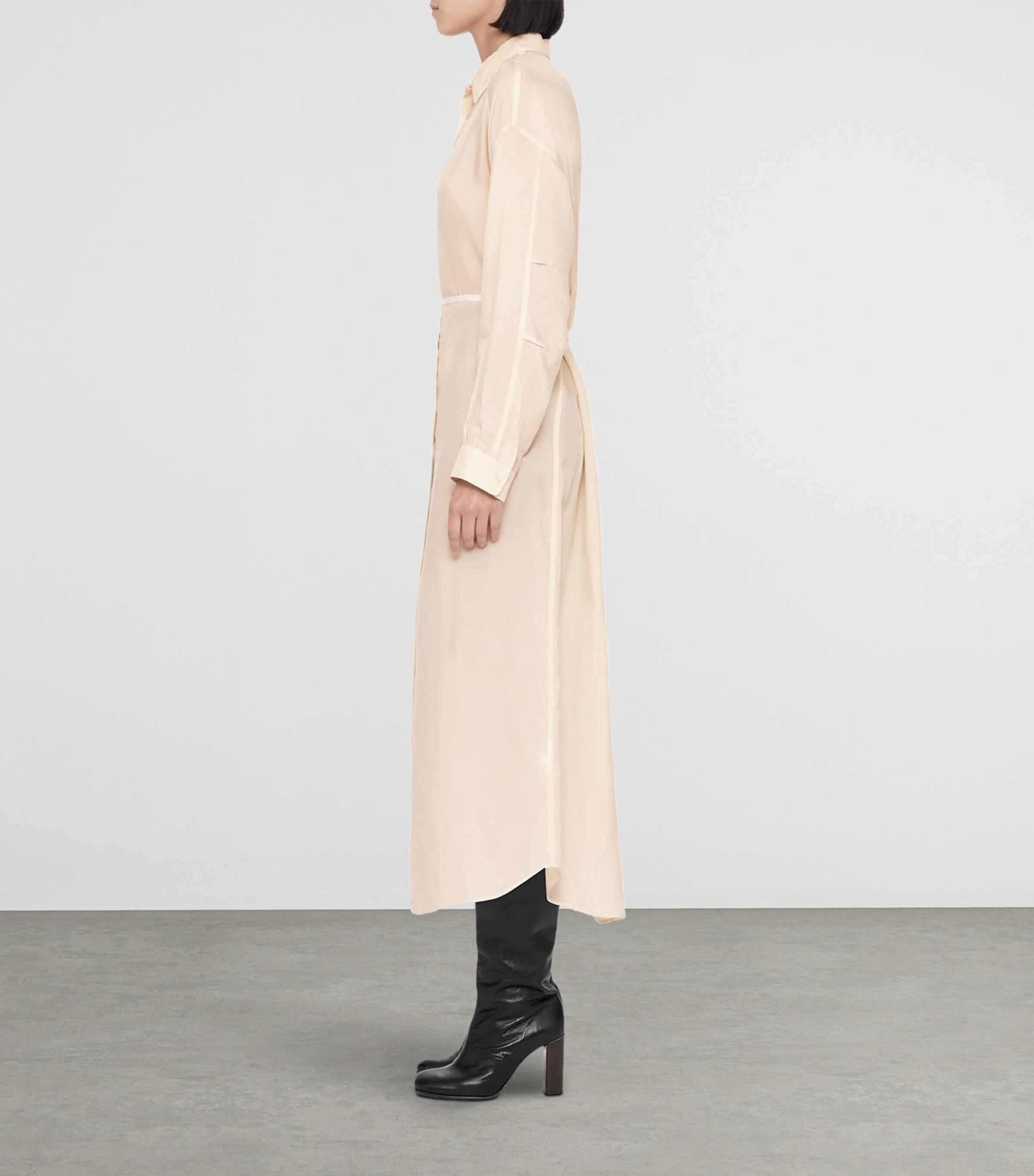 AllSaints Womens Oversized Yurra Shirt Dress Ecru White Image 8